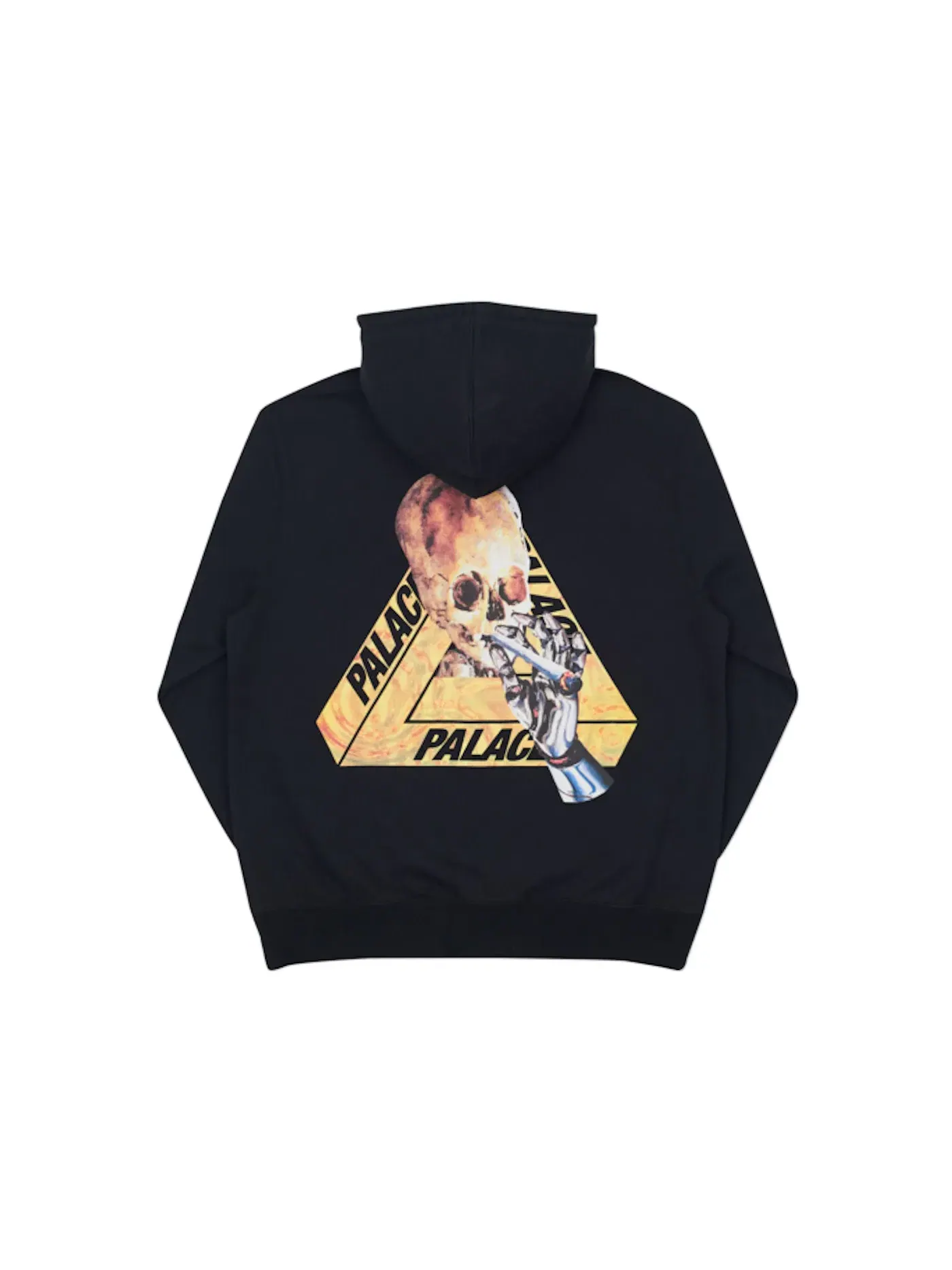Мужской худи с принтом Palace Hood — изображение 2 из 2, черный/желтый