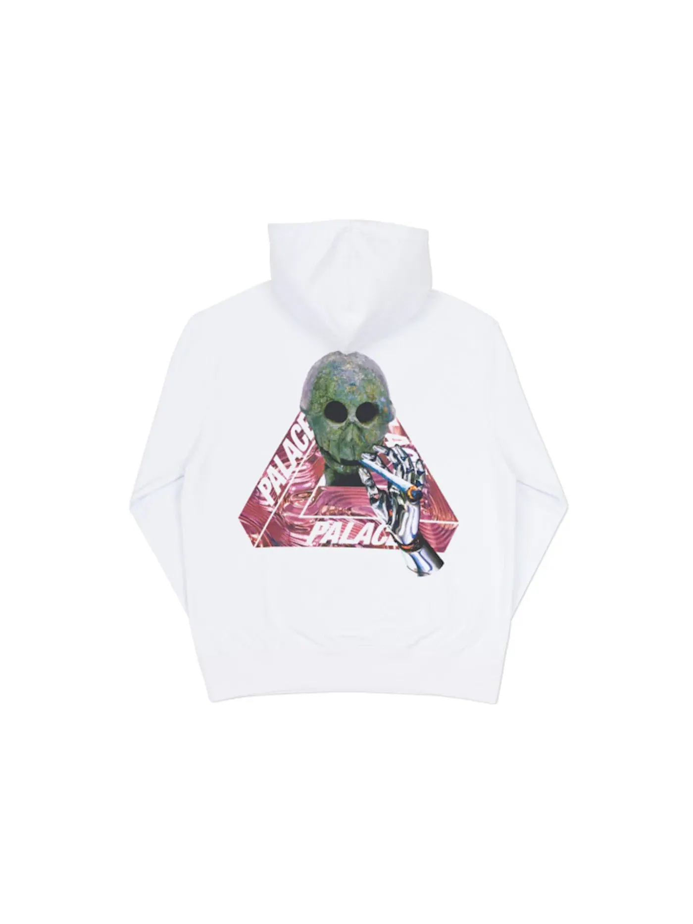 Мужской худи с принтом Palace Hood — изображение 2 из 2, белый/розовый