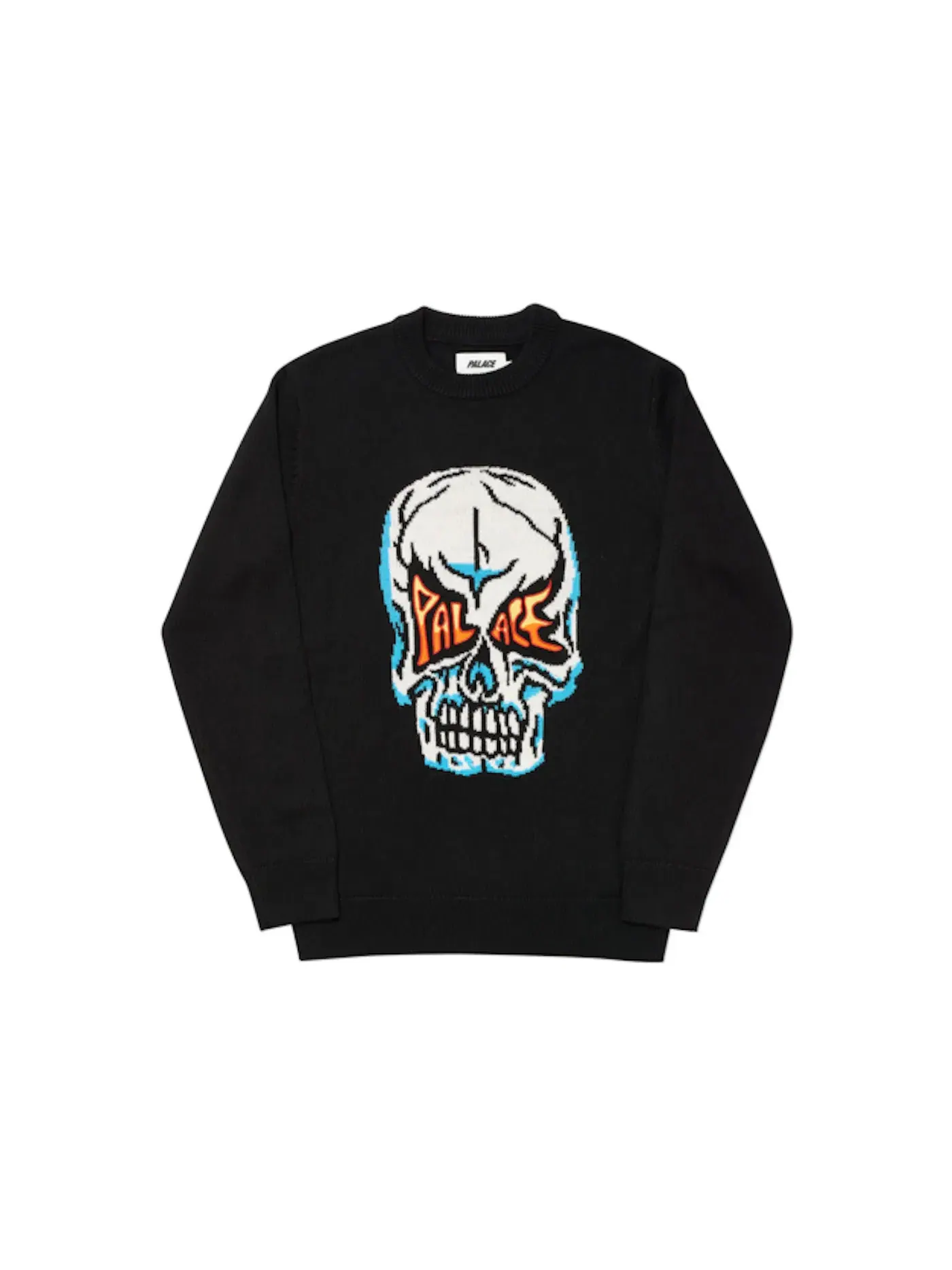 Мужской свитшот с принтом Palace Knit — изображение 1 из 1, черный