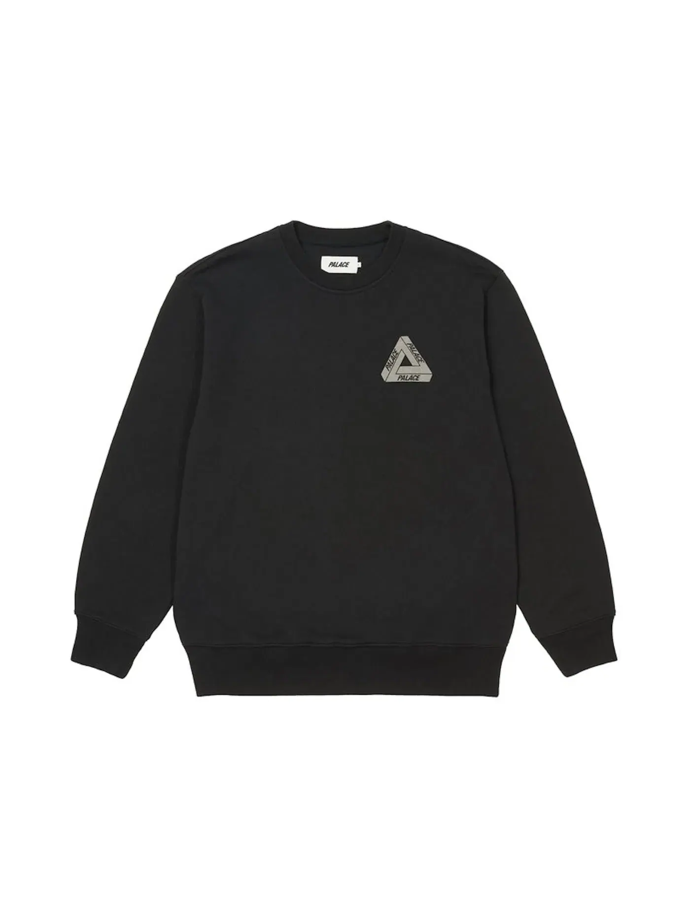 Мужской свитшот с коротким рукавом Palace Crew (FW21) — изображение 2 из 2, черный