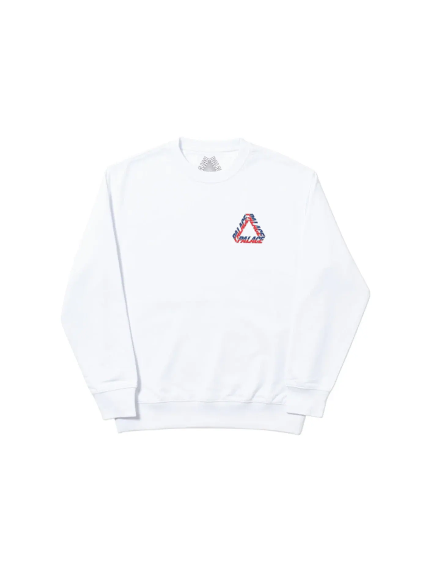 Мужской свитшот Palace Split P3 Crew White — изображение 1 из 2, белый