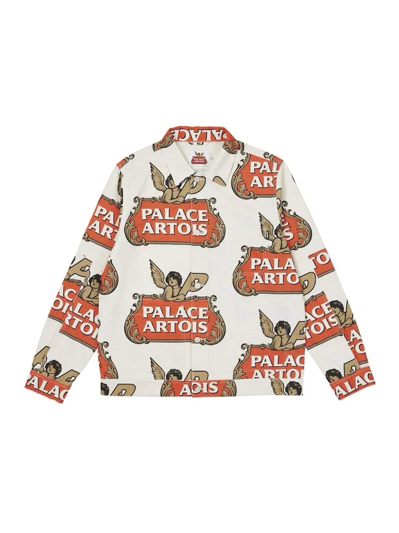 Мужская куртка Palace Stella Artois Chore Jacket — изображение 1 из 2, белый/красный/золотистый