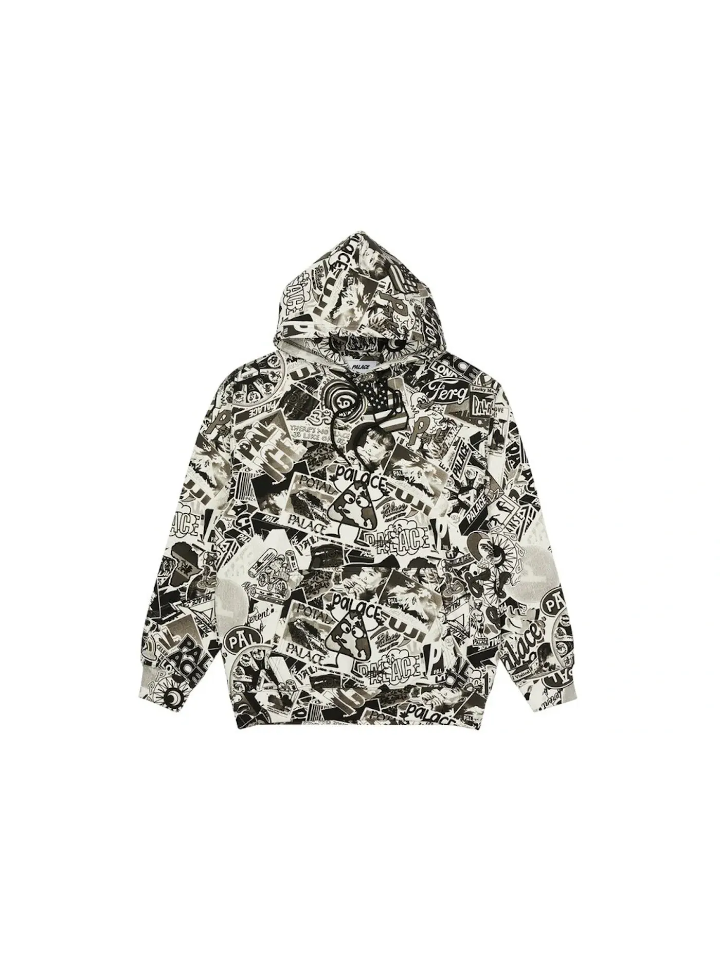 Мужской худи Palace Hood — изображение 1 из 2, черный/белый