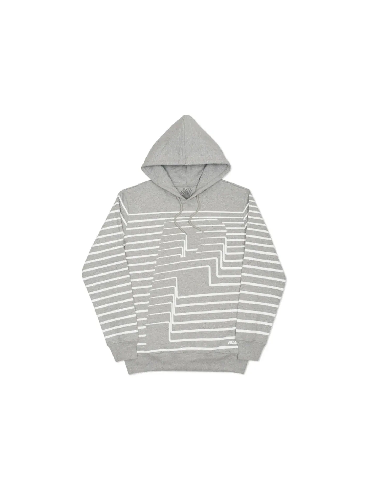Мужской худи с принтом Palace Striper Hood Palace — изображение 1 из 2, серый
