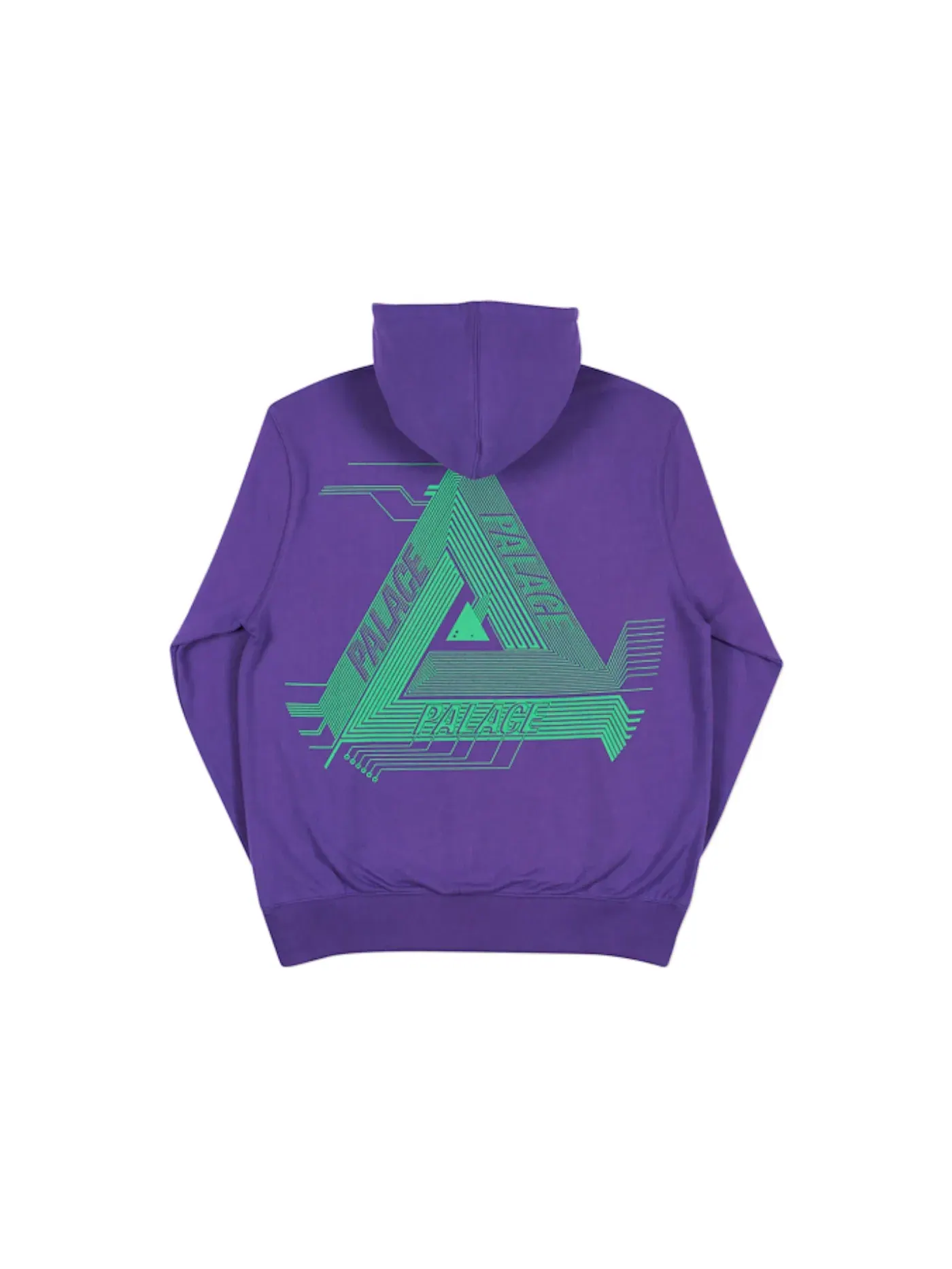 Мужская худи с принтом Palace Hood — изображение 2 из 2, фиолетовый/зеленый