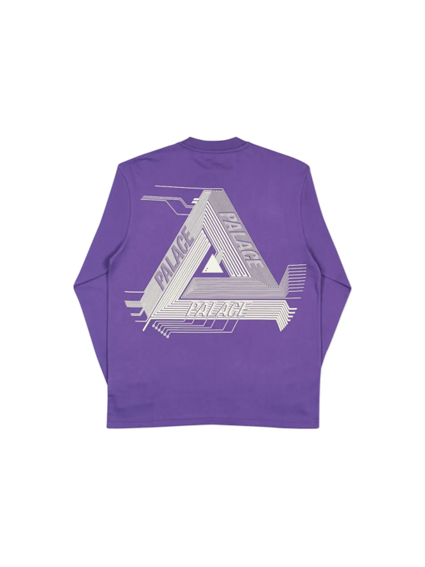 Мужской лонгслив с принтом Palace Longsleeve — изображение 2 из 2, фиолетовый/серый