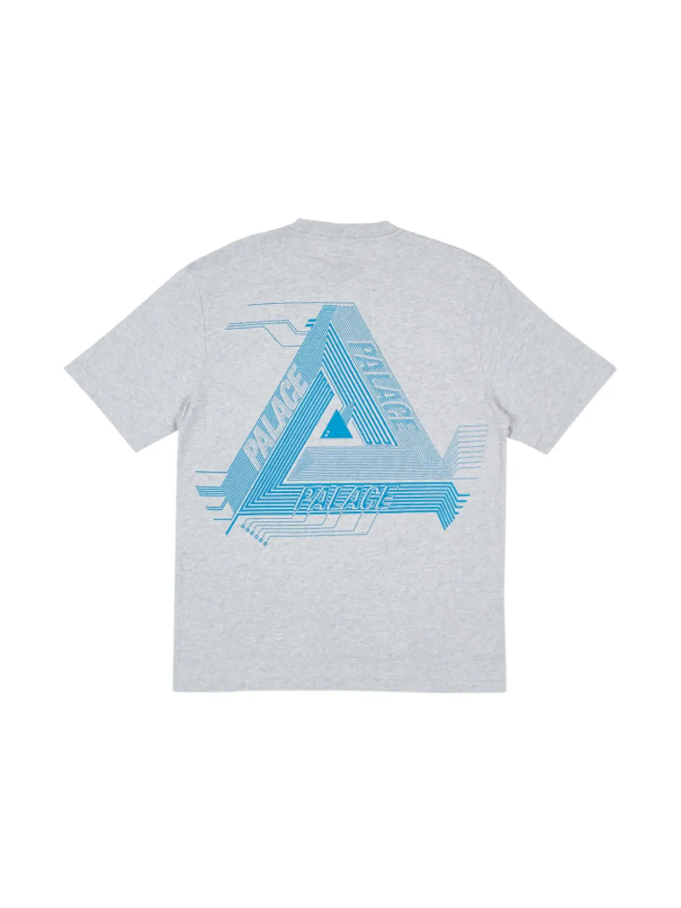 Мужская футболка с принтом Palace T-shirt — изображение 2 из 2, серый/синий