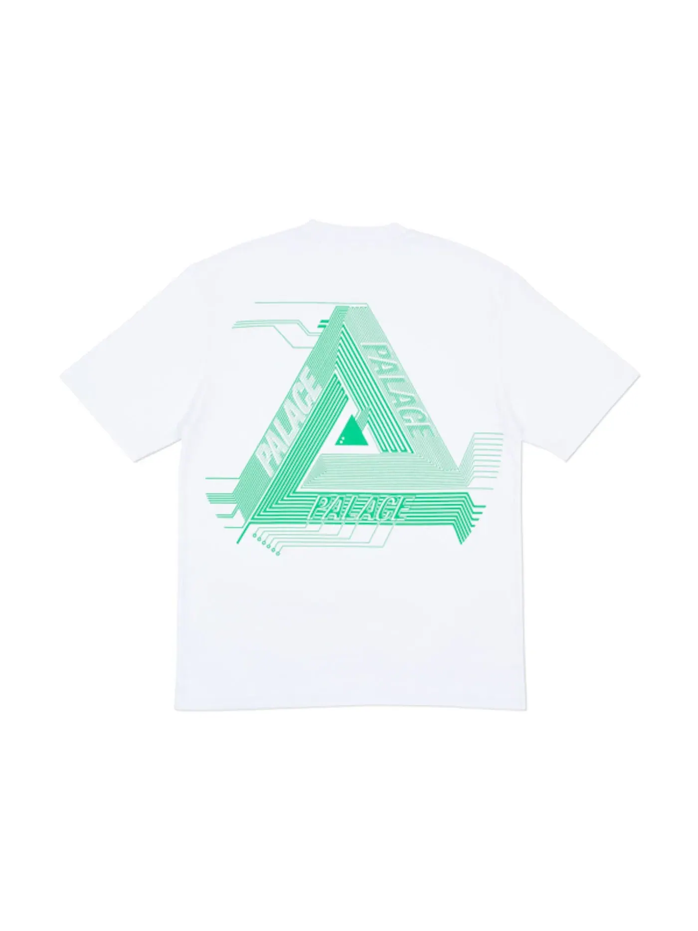 Мужская футболка Palace T-Shirt White/Green — изображение 2 из 2