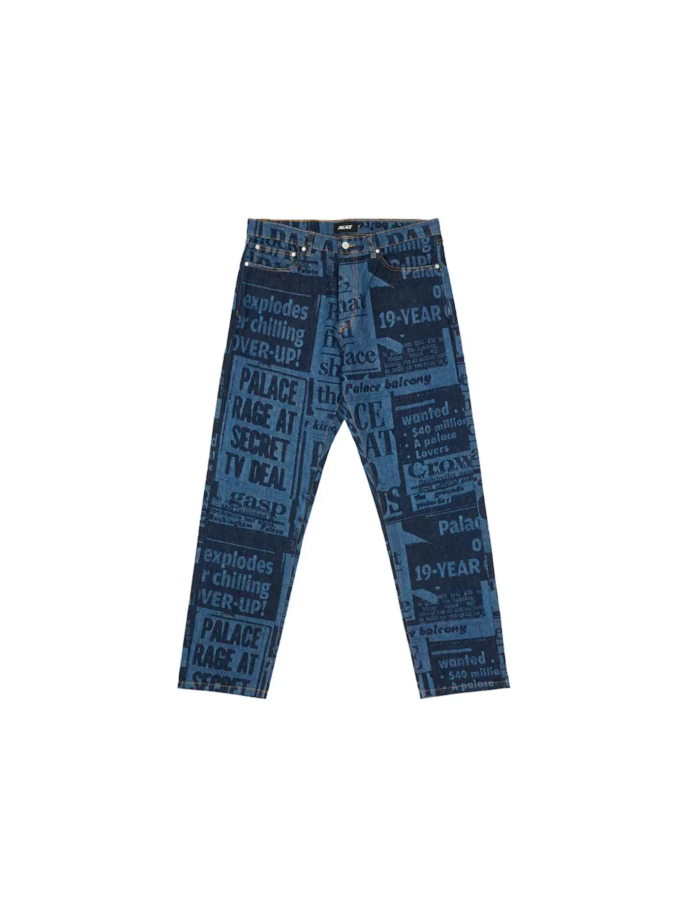 Мужские джинсы с принтом Palace Jean — изображение 1 из 2, синий