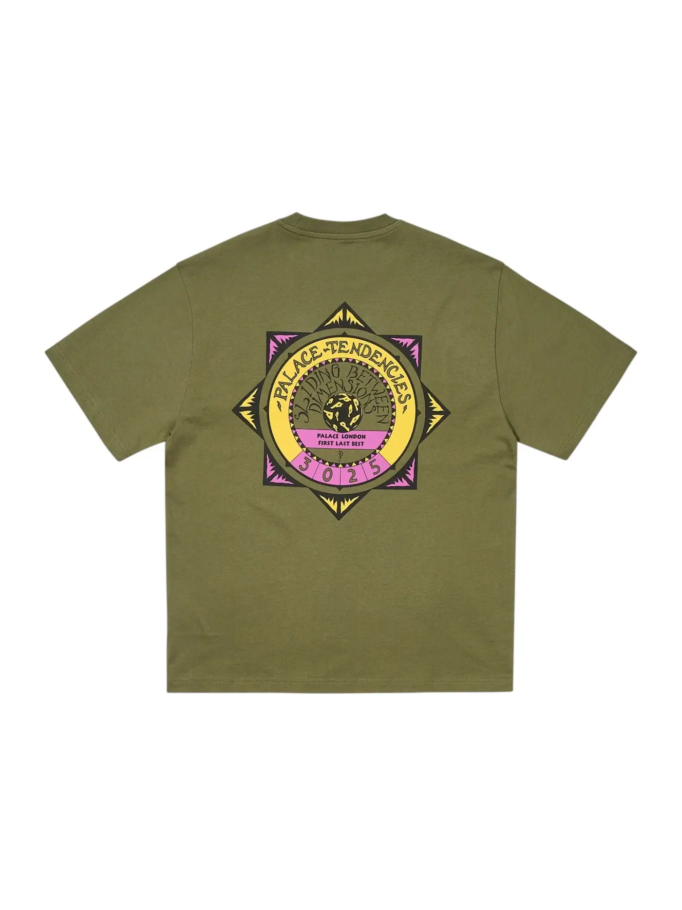 Мужская футболка с принтом Palace T-Shirt — изображение 1 из 2, глубокий зеленый