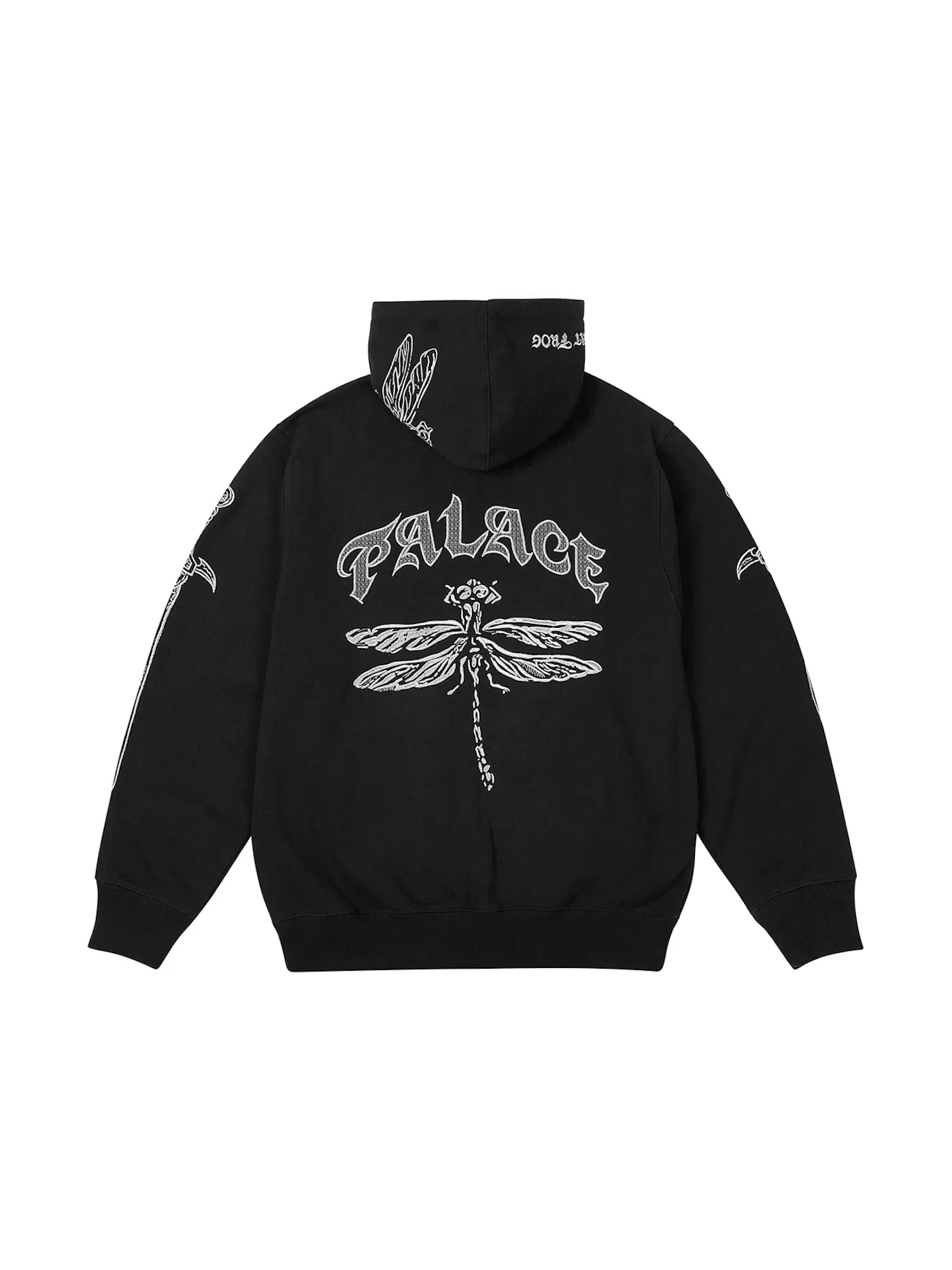 Мужская худи с принтом Palace Hood Palace — изображение 2 из 2, черный