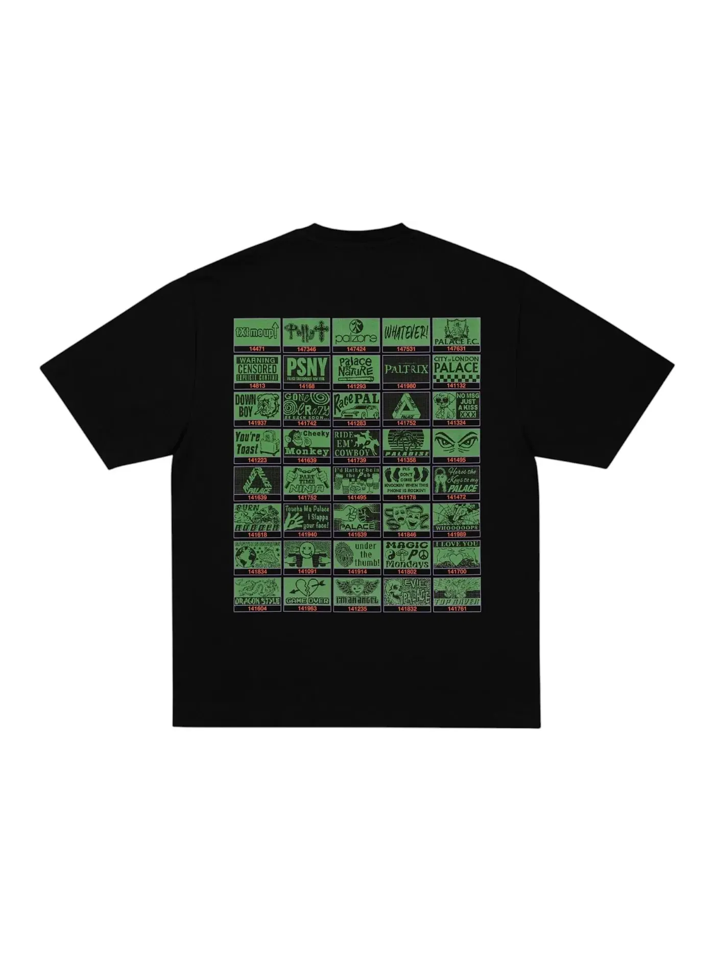 Мужская футболка с принтом Palace T-Shirt — изображение 2 из 2, черный