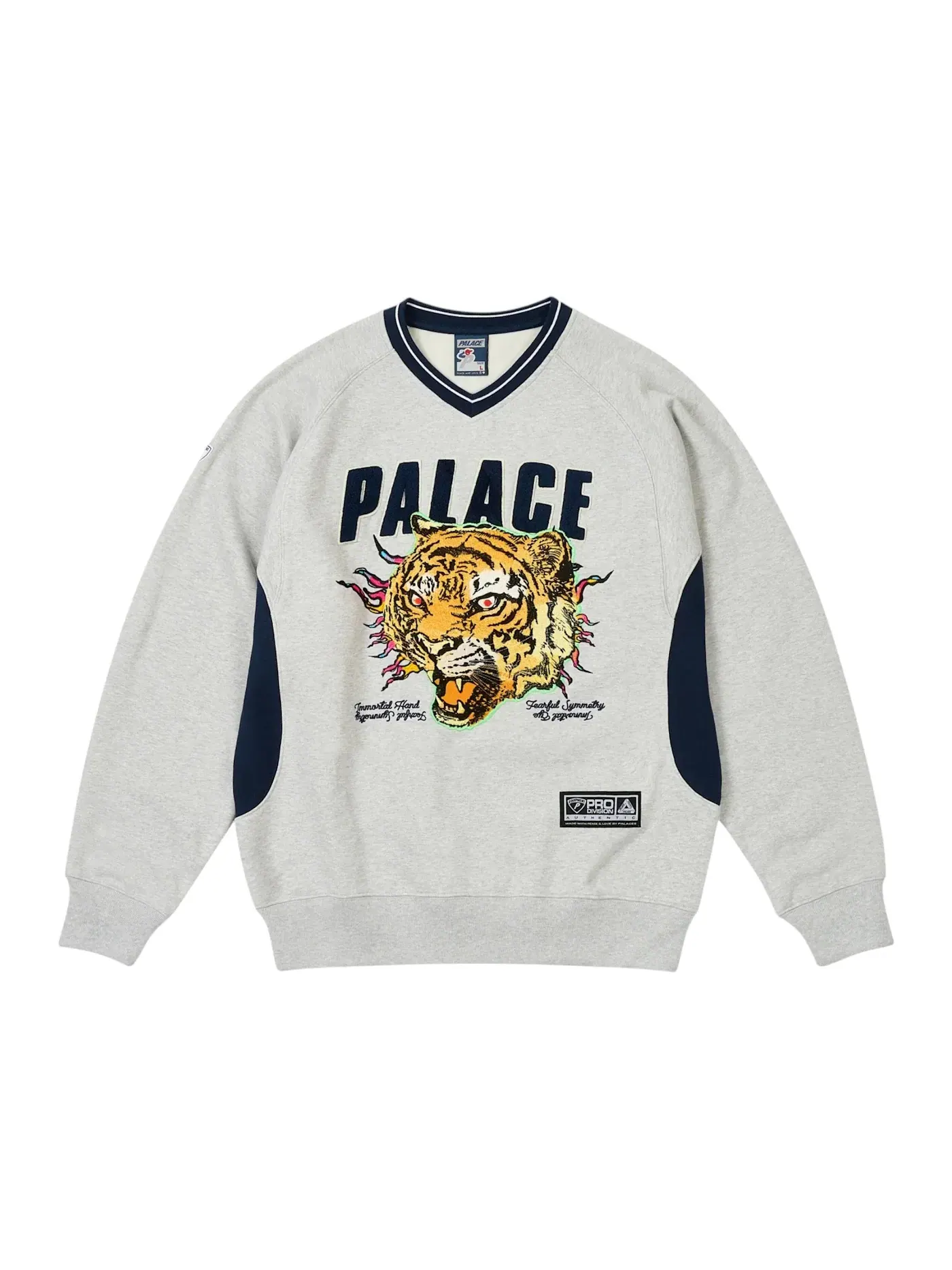 Мужской свитшот с длинным рукавом Palace Crew — изображение 1 из 2, серый