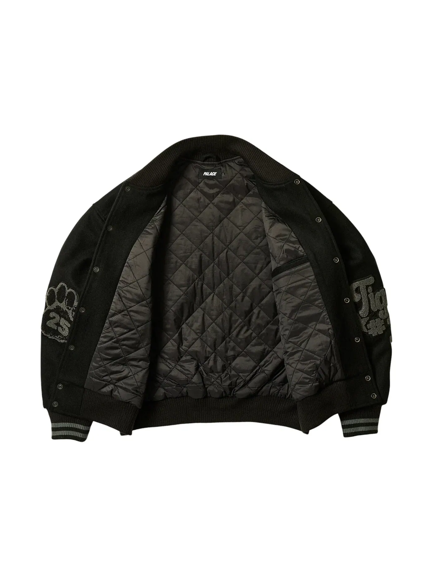 Мужская куртка-бомбер с принтом Palace Tora Tora Varsity Jacket — изображение 2 из 2, черный