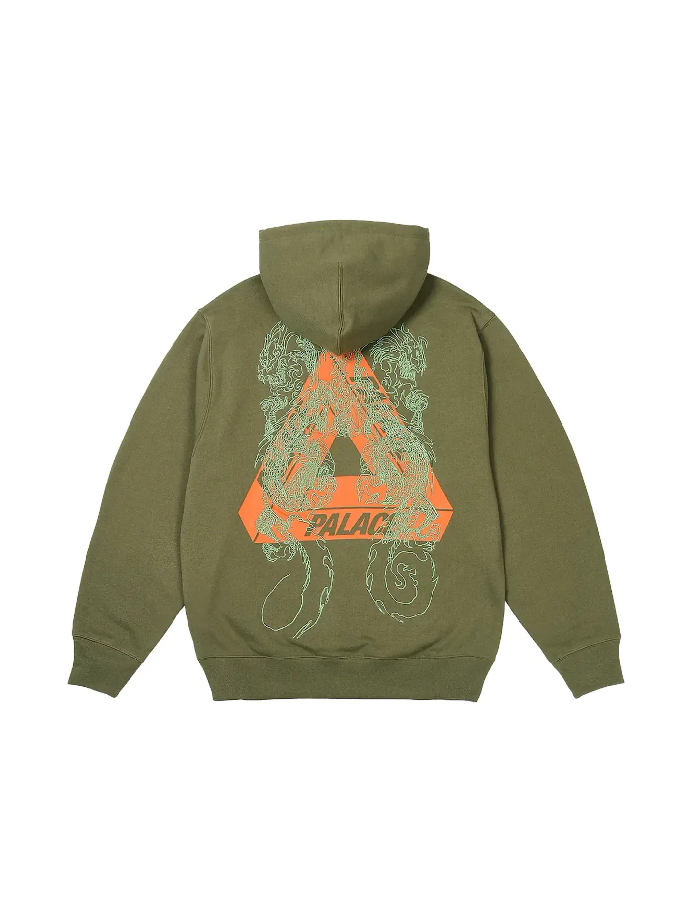 Мужской худи с принтом Palace Hood — изображение 1 из 2, глубокий зеленый