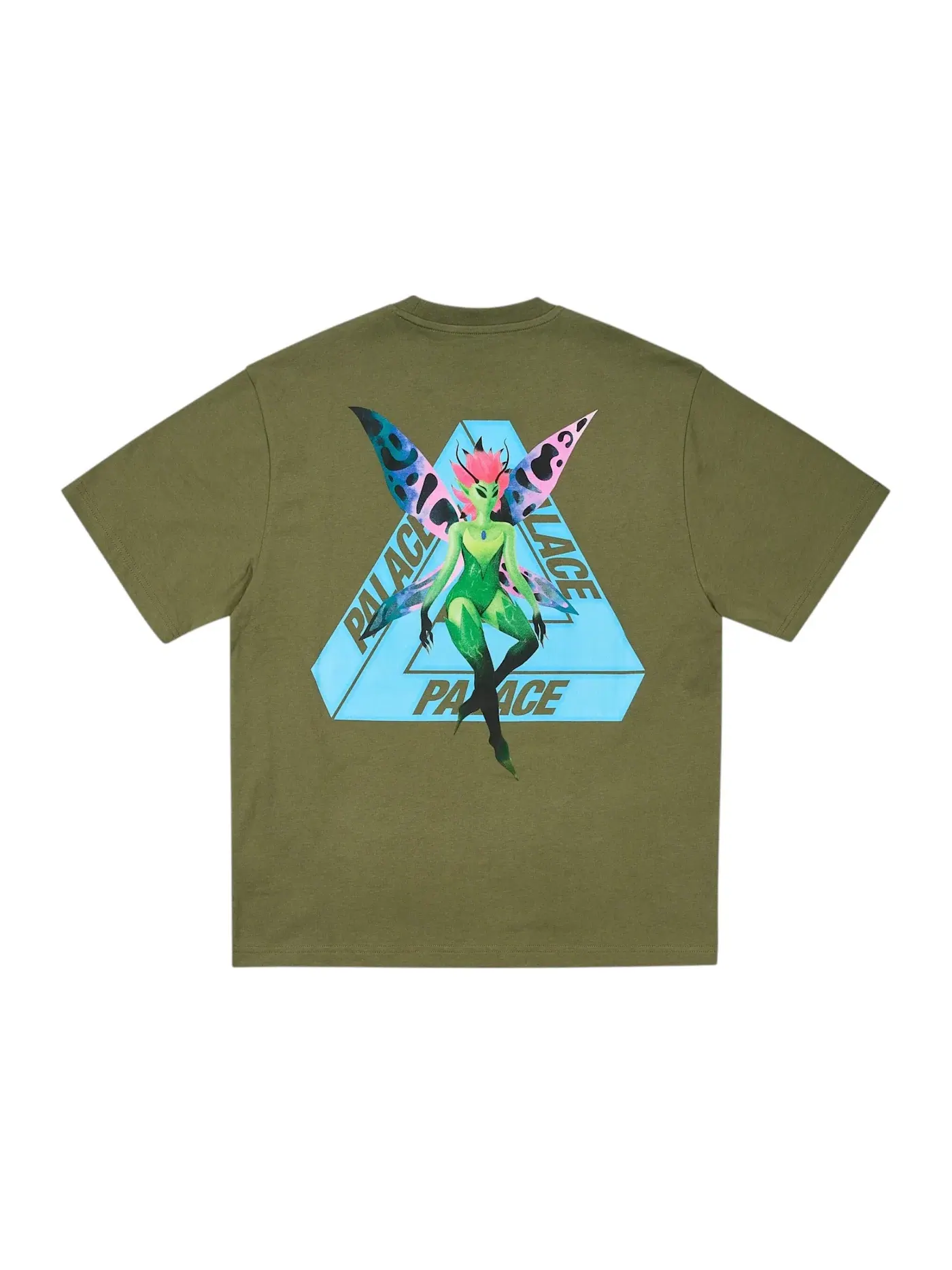 Мужская футболка с принтом Palace T-Shirt — изображение 1 из 2, глубокий зеленый