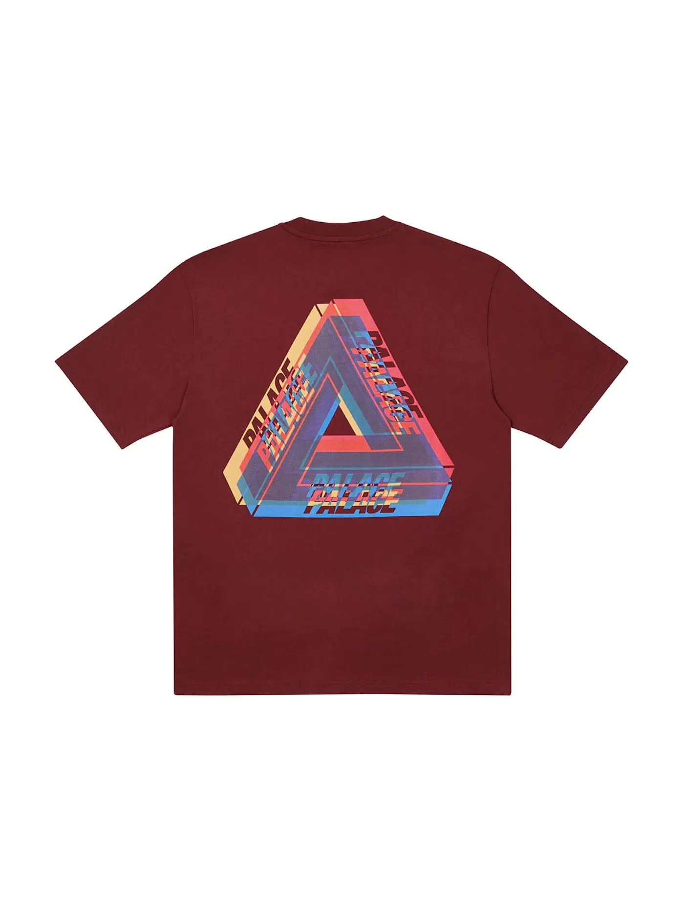 Мужская футболка с принтом Palace Tri-Ferg Colour Blur Palace — изображение 1 из 2, бордовый