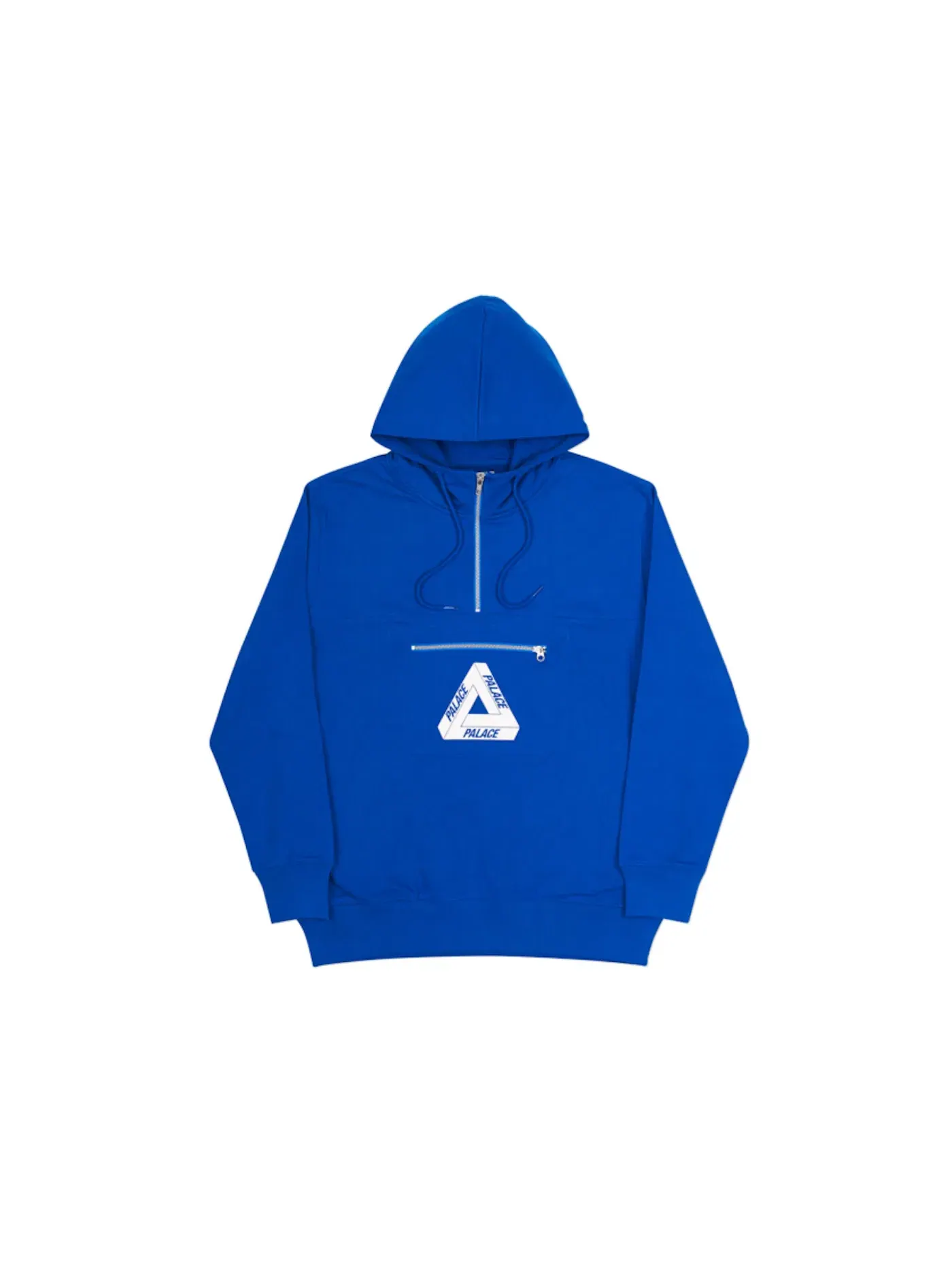 Мужская куртка с молнией до половины Palace Tri-Ferg Half Zip Hood — изображение 1 из 2, синий белый