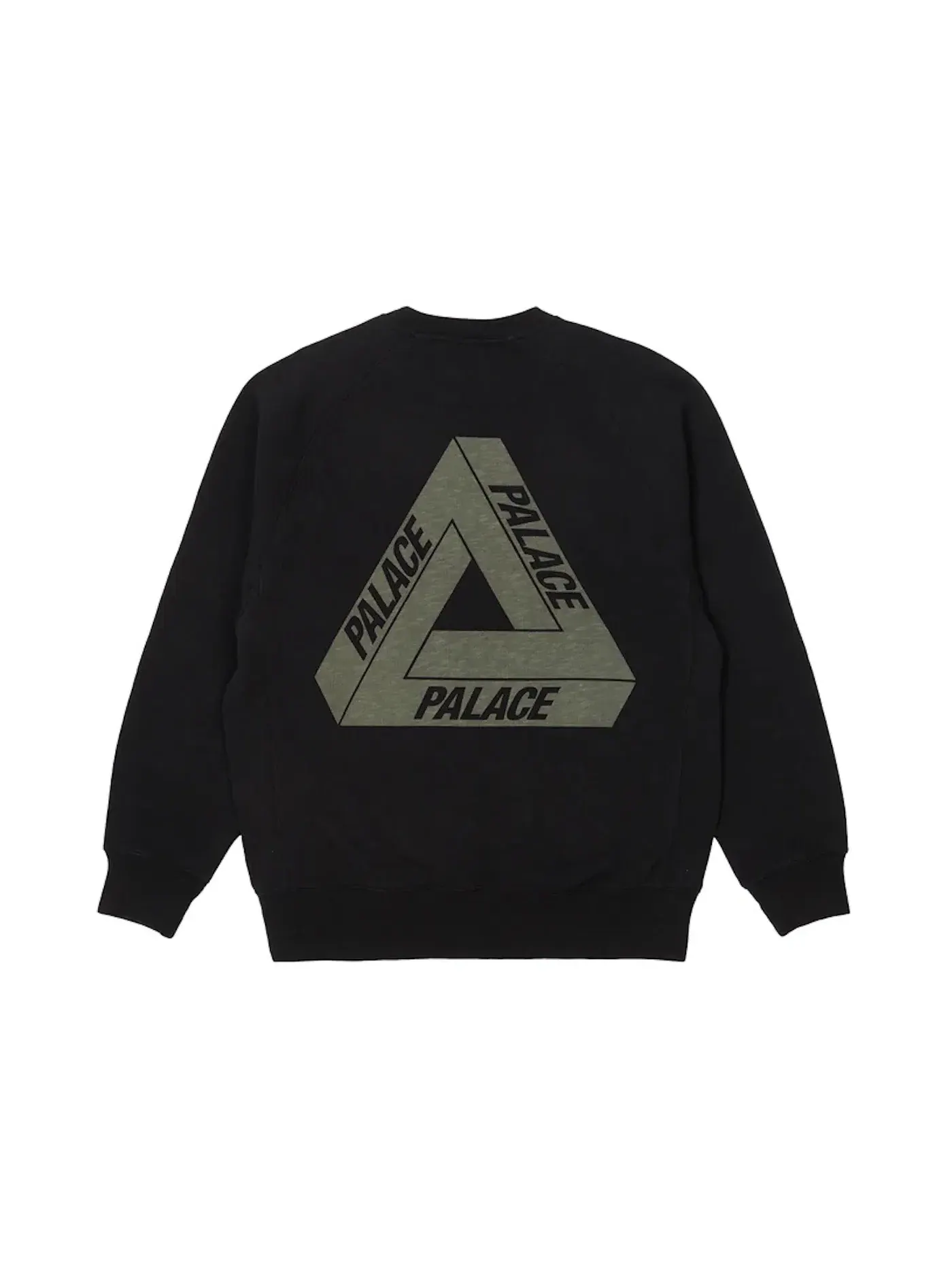 Мужской свитшот с принтом Palace Tri-Ferg Crew — изображение 1 из 2, черный