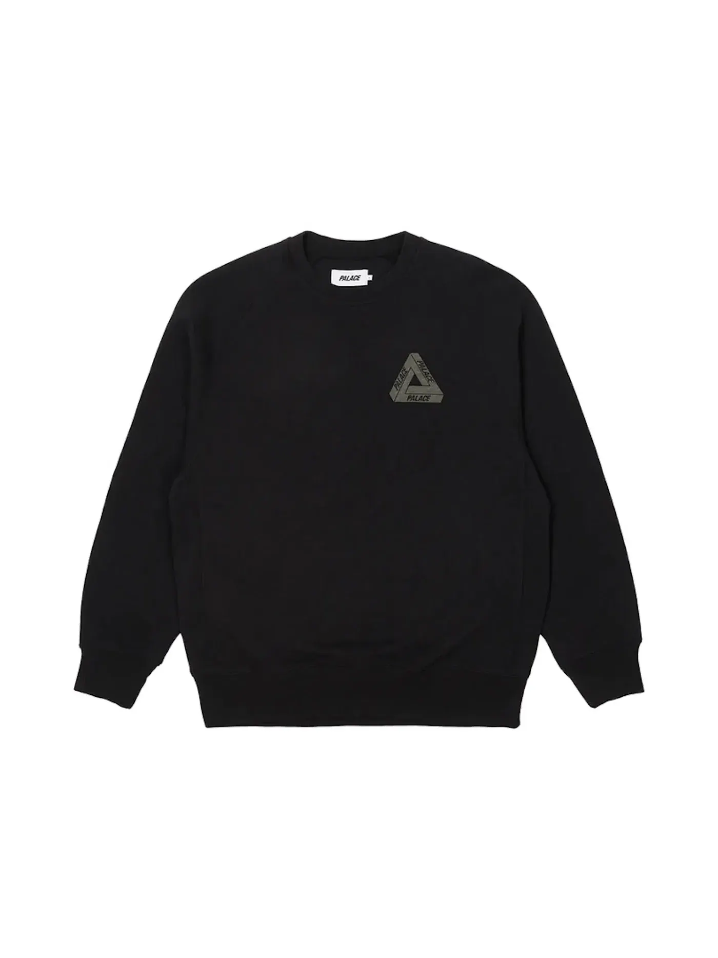 Мужской свитшот с принтом Palace Tri-Ferg Crew — изображение 2 из 2, черный