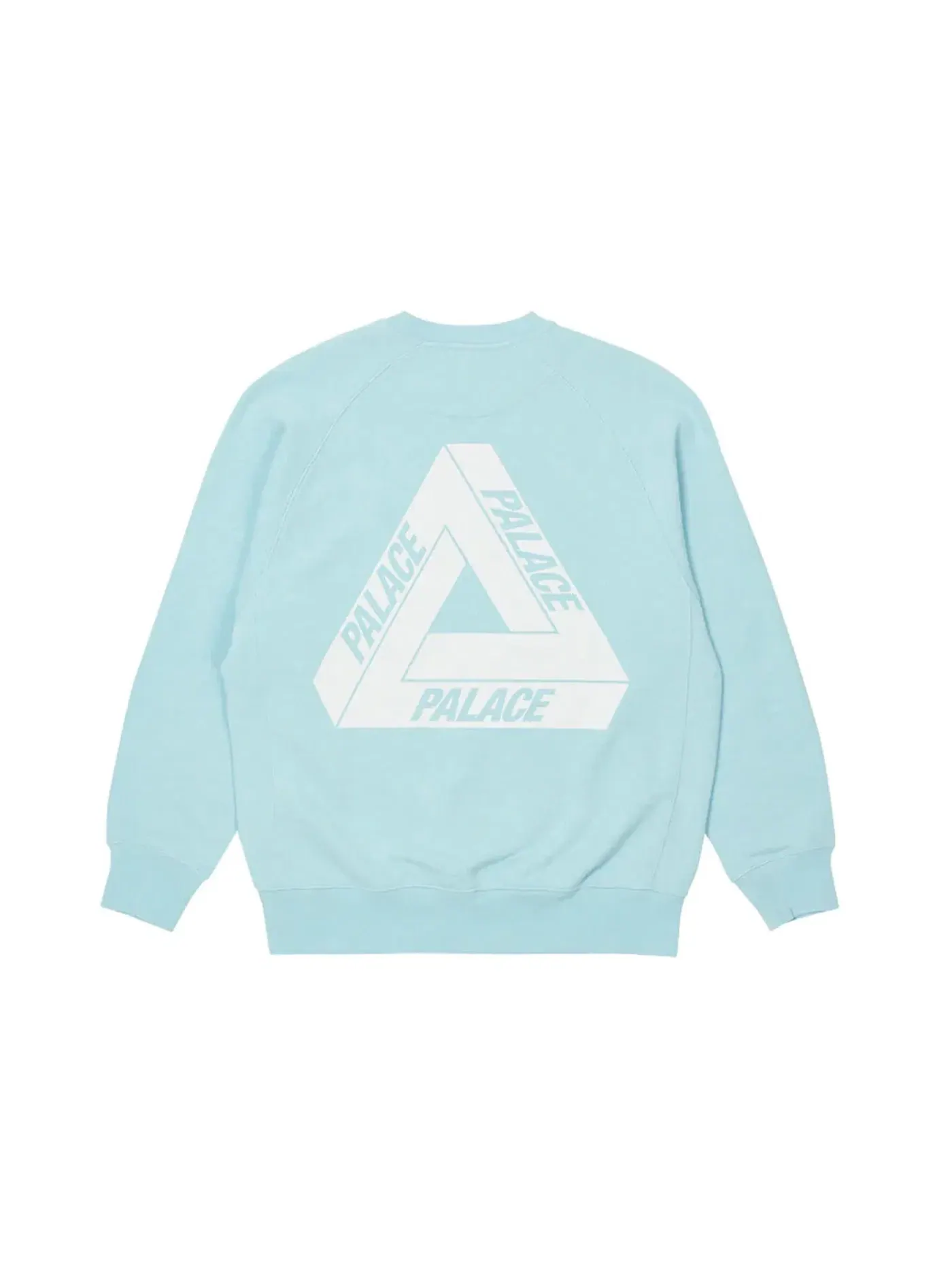 Мужской свитшот с длинным рукавом Palace Tri-Ferg Slub Crew — изображение 1 из 2, светлый синий