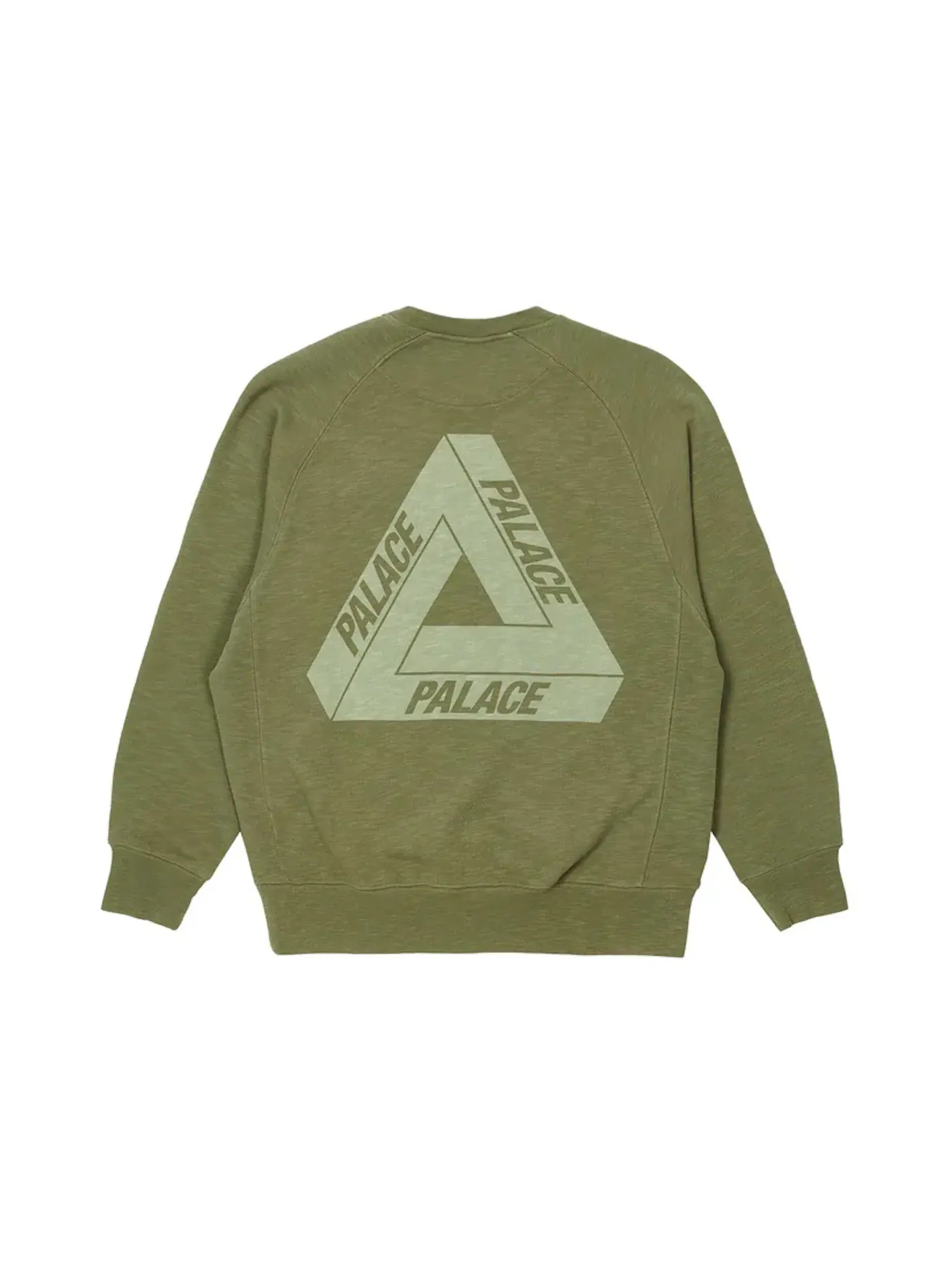 Мужской свитшот с длинным рукавом Palace Crew — изображение 1 из 2, оливковый
