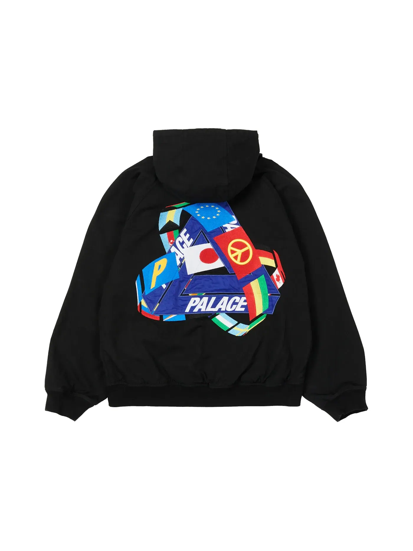 Мужская куртка с капюшоном Palace Tri-Flag Hooded Jacket — изображение 1 из 2, черный