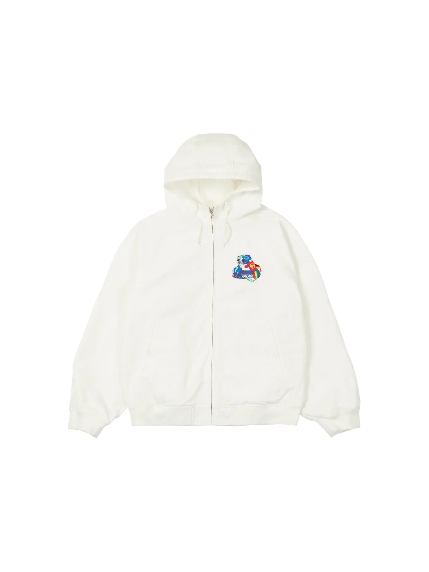 Мужская куртка с капюшоном Palace Tri-Flag Hooded Jacket — изображение 2 из 2, белый