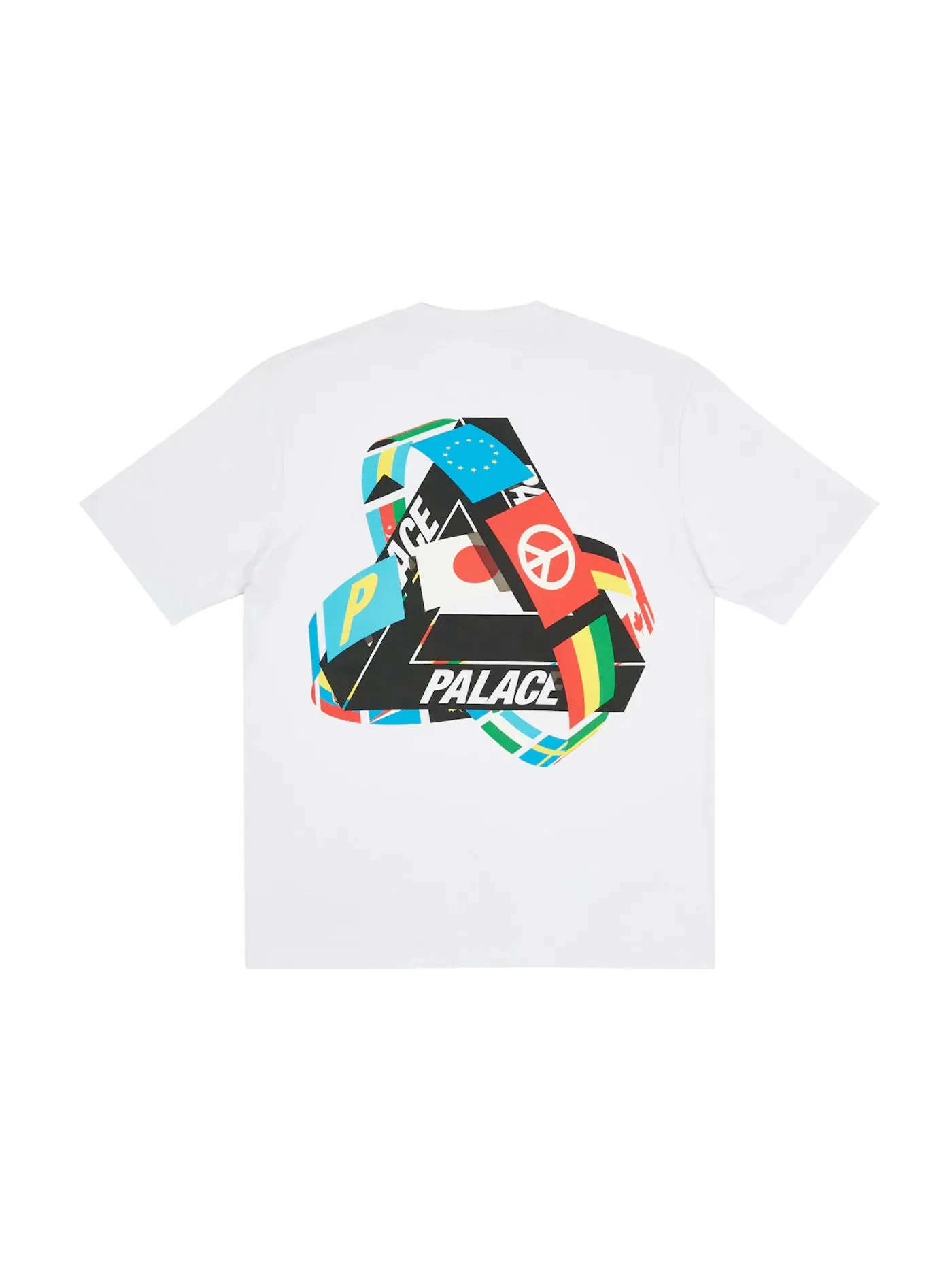 Мужская футболка с принтом Palace Tri-Flag T-shirt — изображение 1 из 2, белый