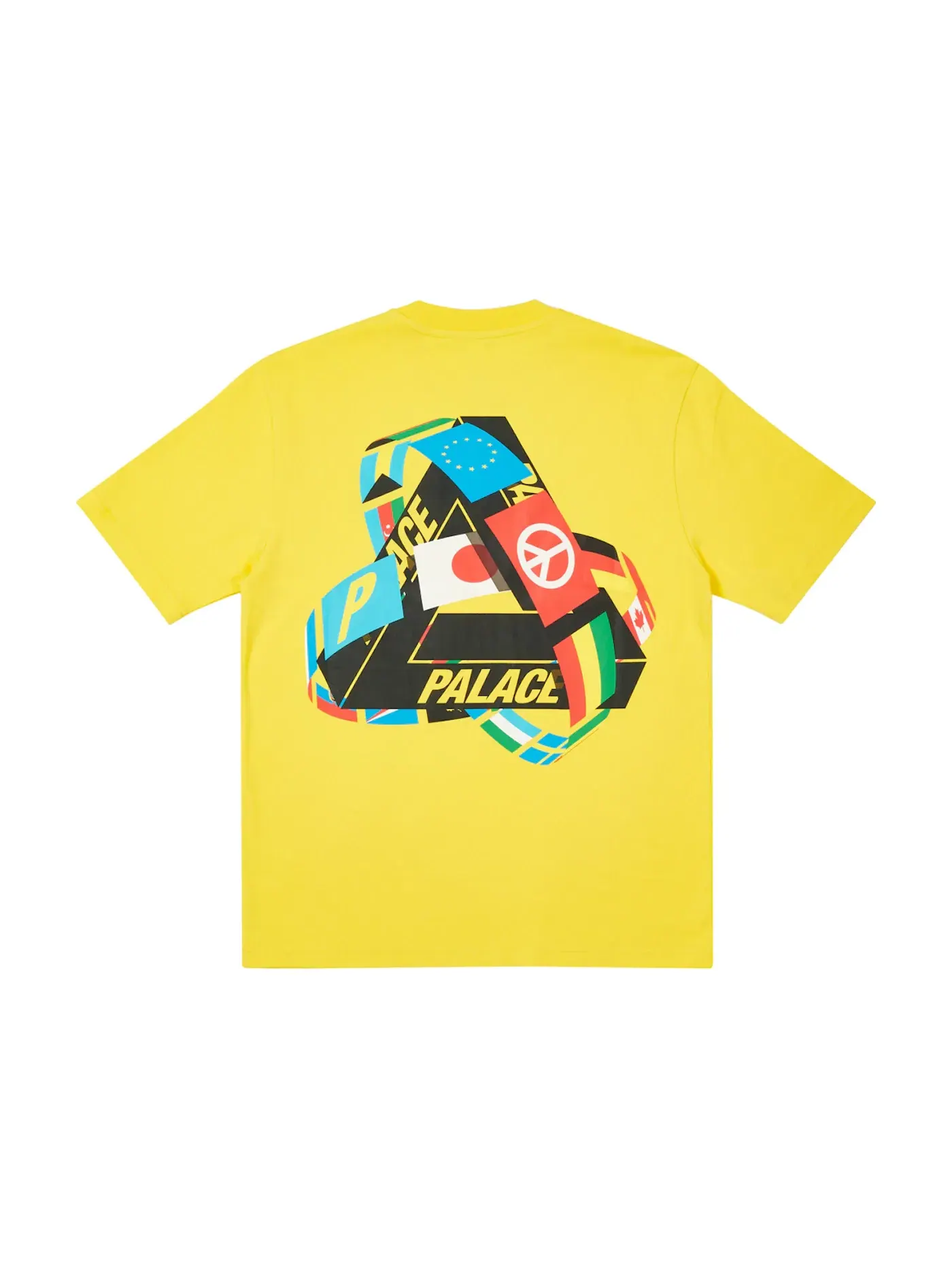 Мужская футболка с принтом Palace Tri-Flag T-shirt — изображение 1 из 2, желтый