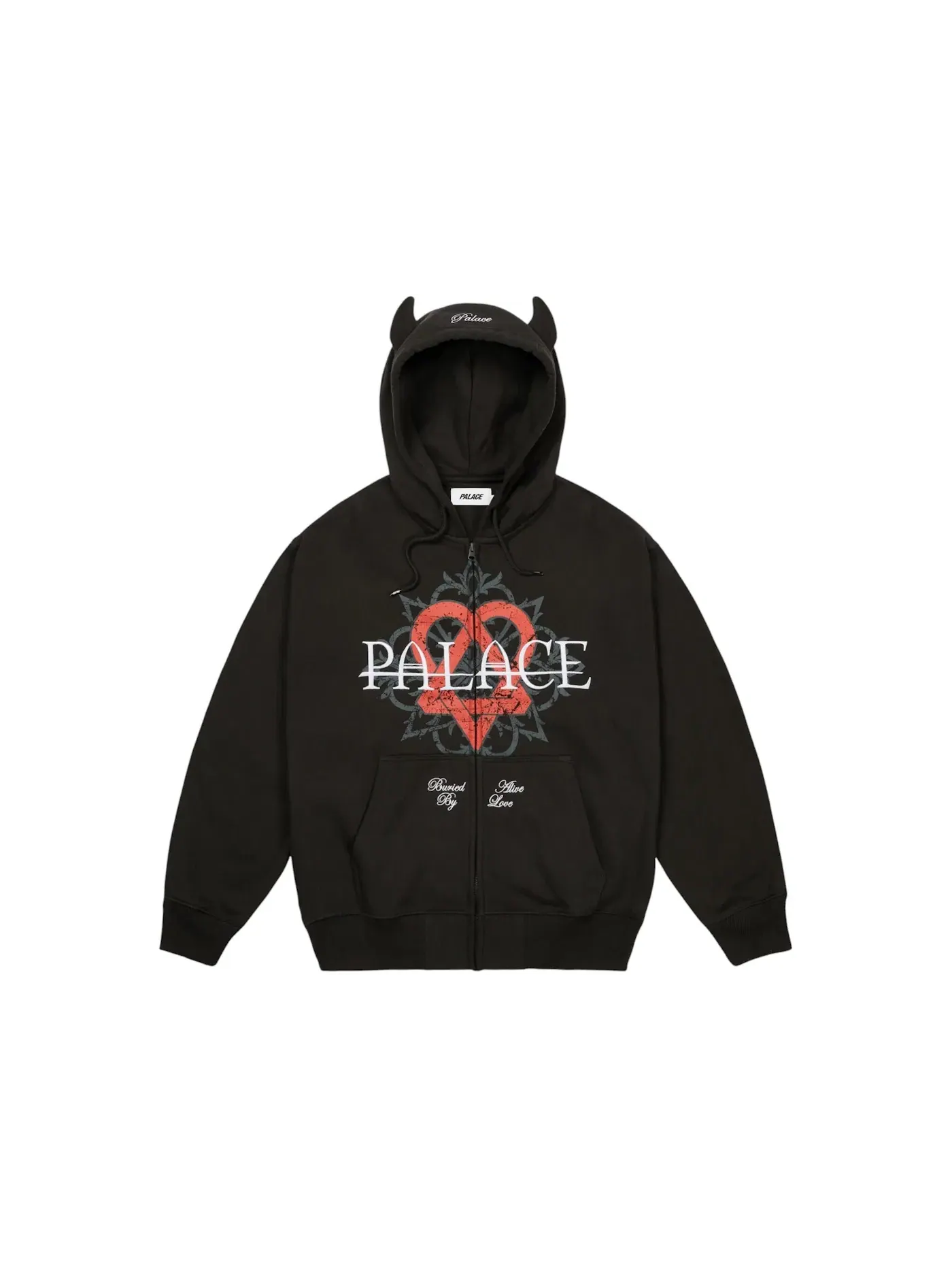 Мужская худи с принтом Palace Hood — изображение 1 из 2, черный