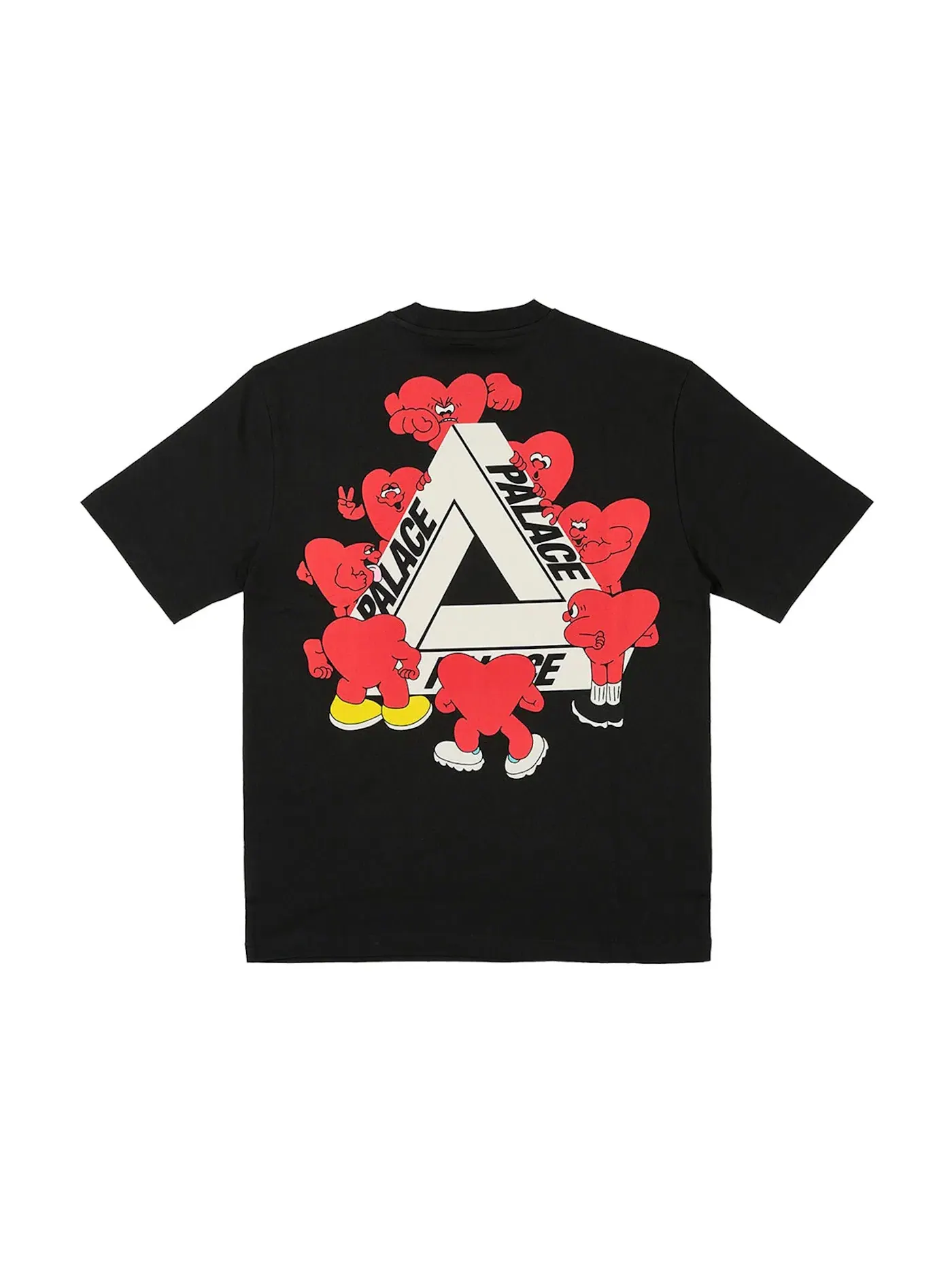Мужская футболка с принтом Palace Tri-Hearts T-shirt — изображение 1 из 2, черный