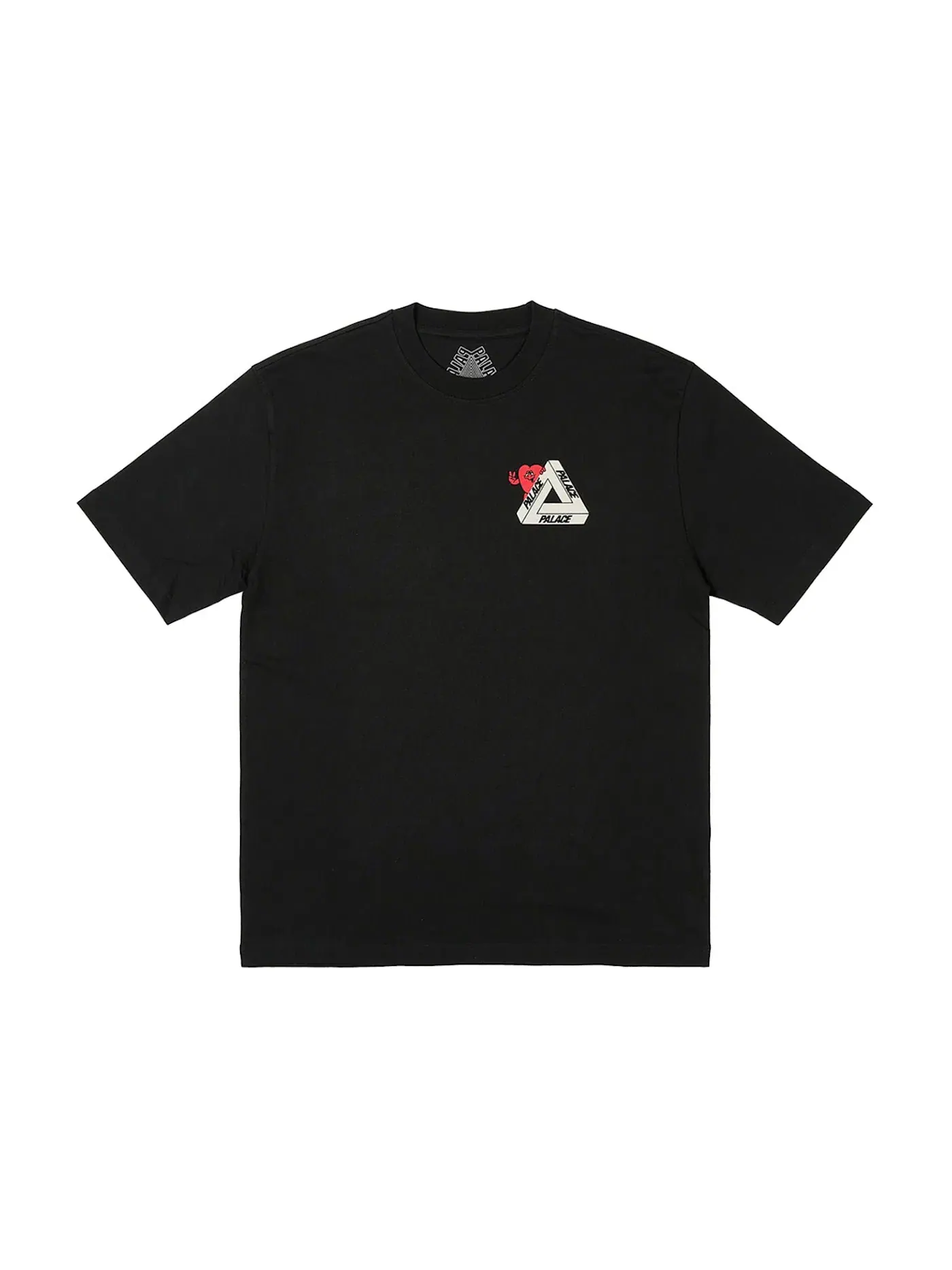 Мужская футболка с принтом Palace Tri-Hearts T-shirt — изображение 2 из 2, черный