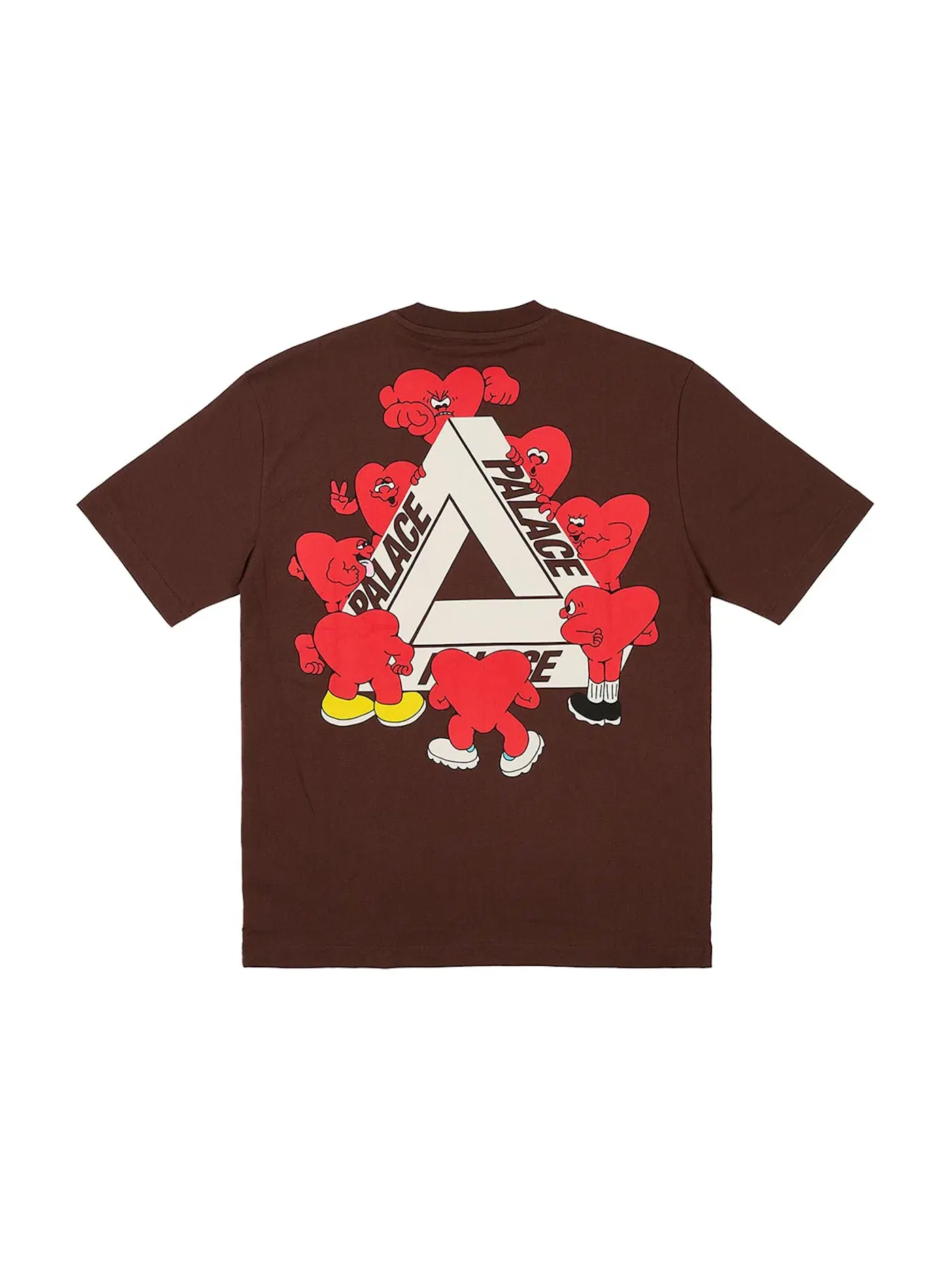 Мужская футболка с принтом Palace T-shirt — изображение 1 из 2, коричневый