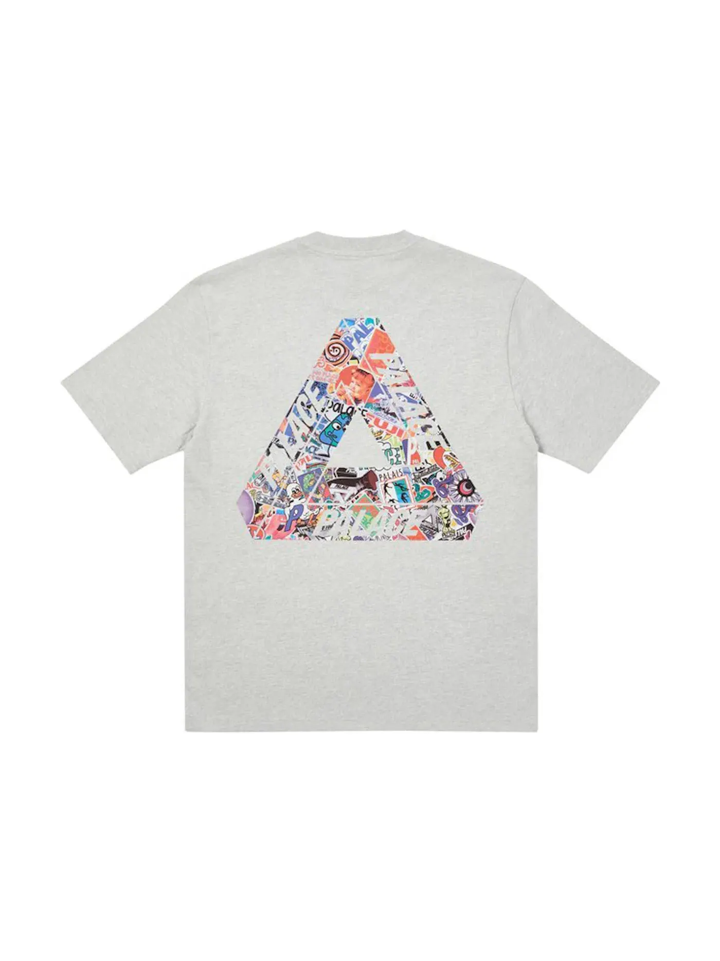 Мужская футболка с принтом Palace Tri-Sticker Pack — изображение 1 из 2, серый