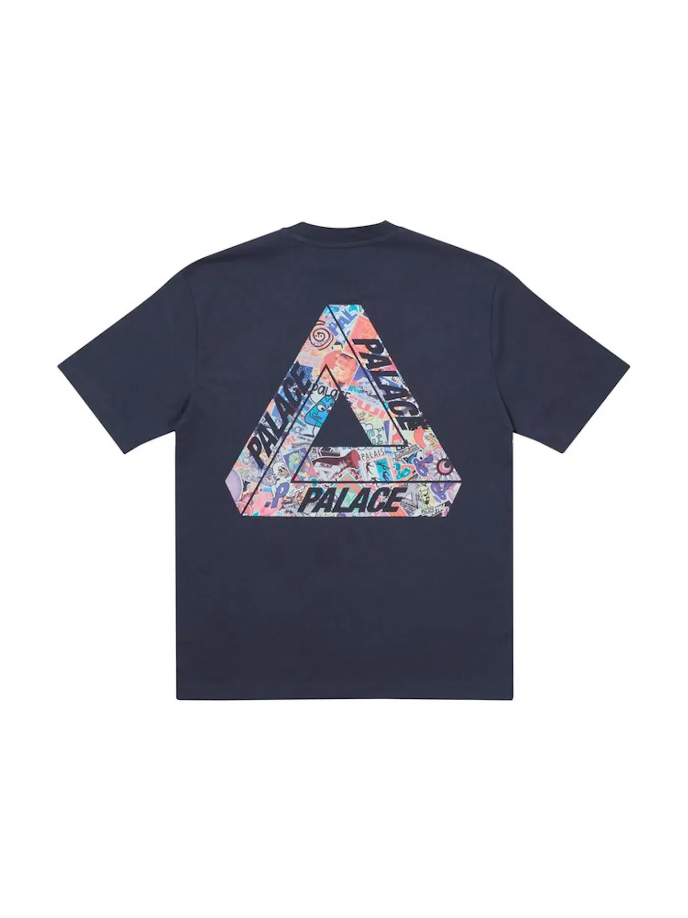 Мужская футболка с принтом Palace Tri-Sticker Pack — изображение 1 из 2, темно-синий