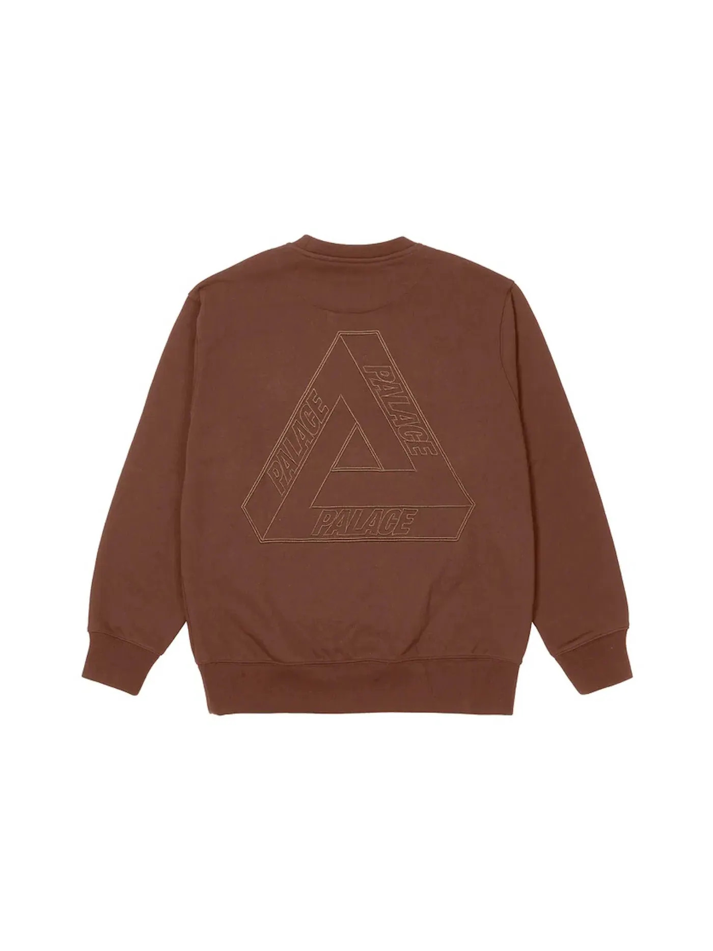 Мужской свитшот с длинным рукавом Palace Crew — изображение 1 из 2, коричневый