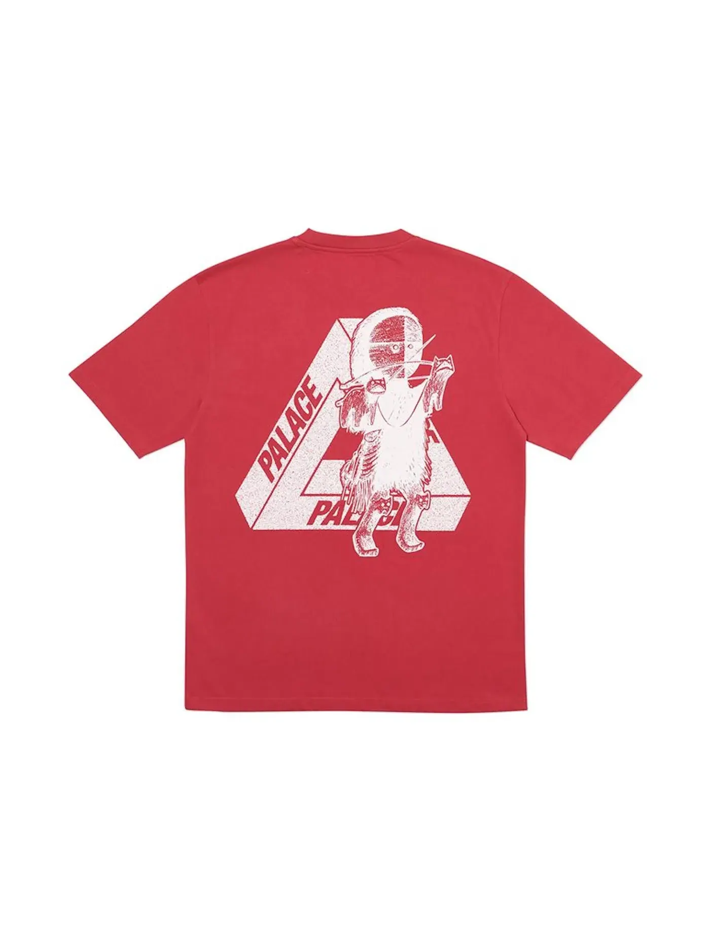 Мужская футболка с принтом Palace T-Shirt — изображение 2 из 2, темный красный