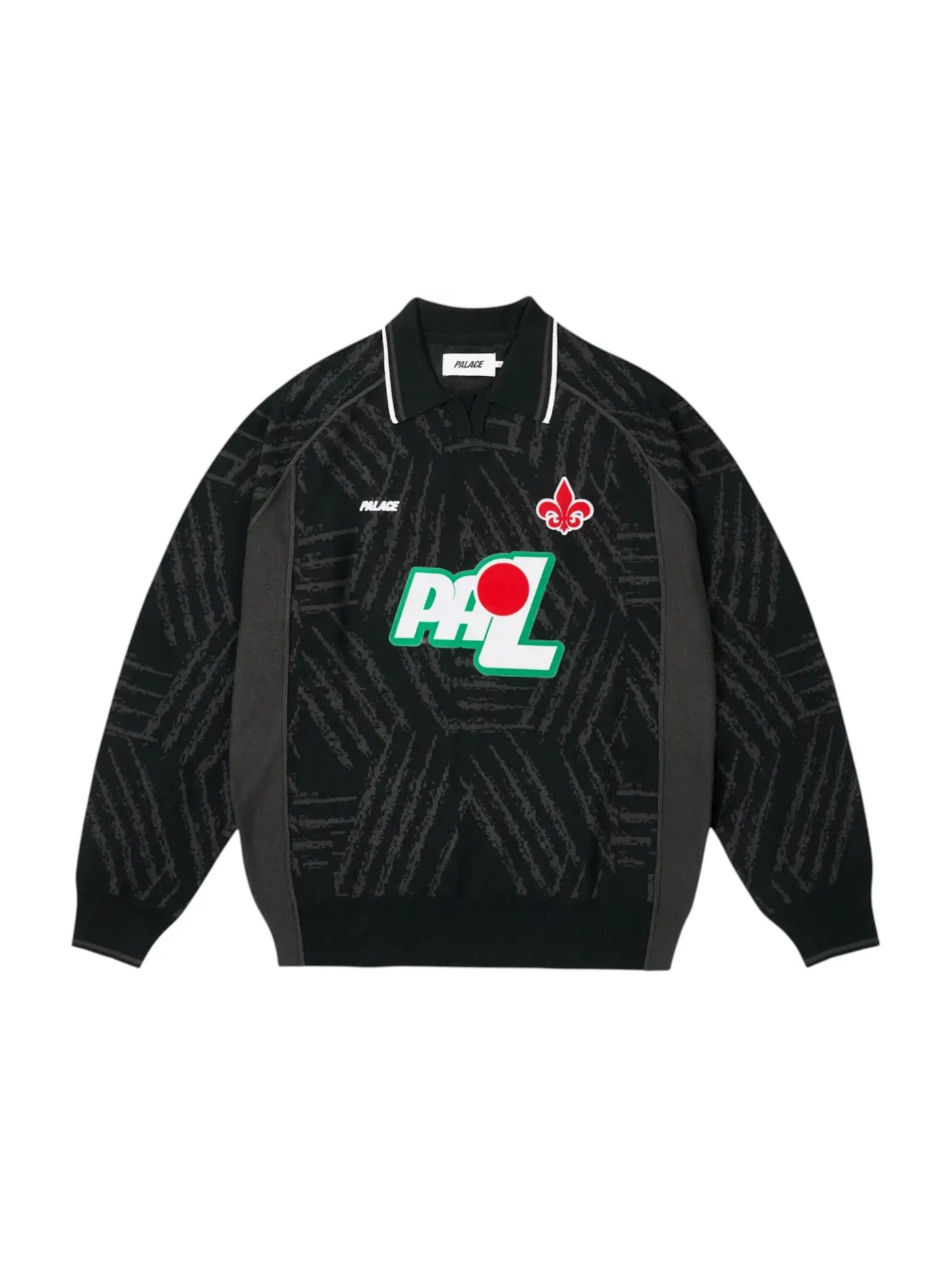 Мужской свитер с вязаным узором Palace Viola Knit Sweater — изображение 1 из 2, черный