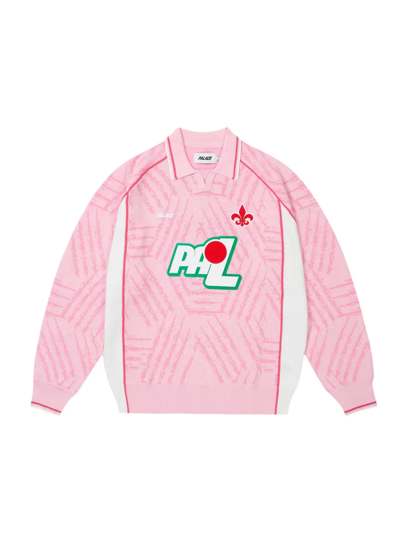 Мужской свитер с вязаным узором Palace Viola Knit Sweater Sweet Pink — изображение 1 из 2
