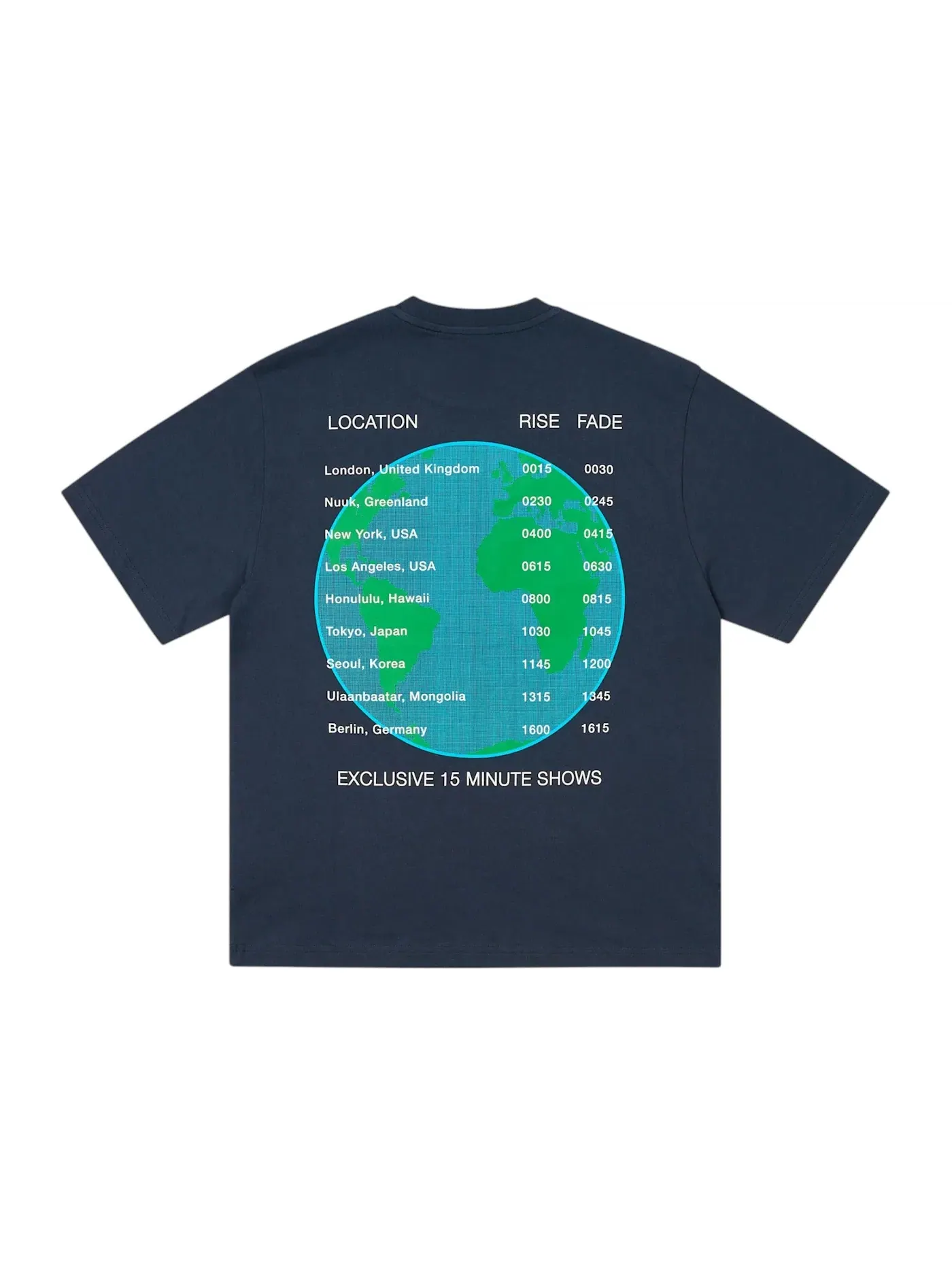 Мужская футболка с принтом Palace World Tour T-Shirt (SS25) — изображение 2 из 2, темно-синий