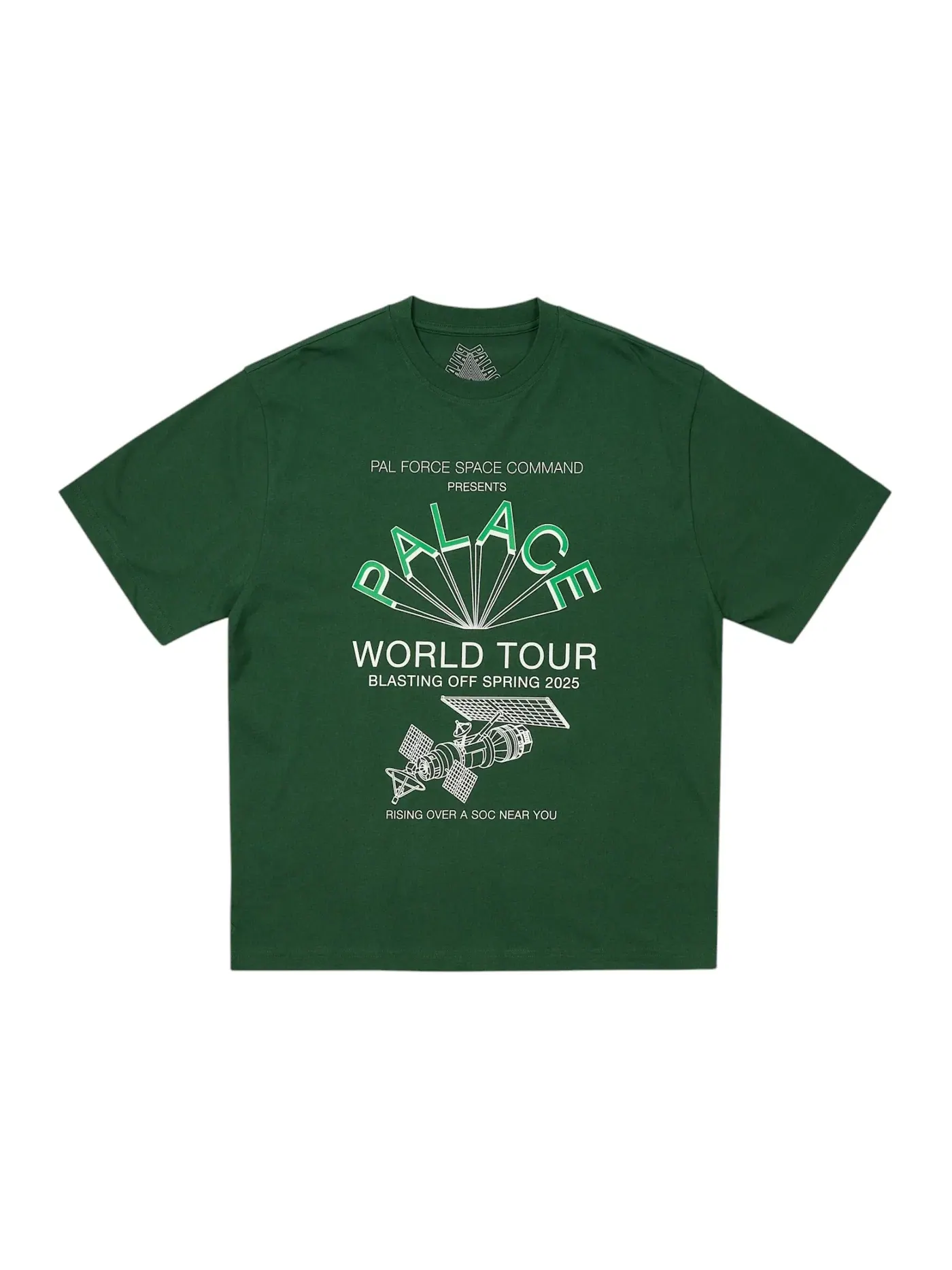 Мужская футболка с принтом Palace World Tour Palace — изображение 1 из 2, зеленый