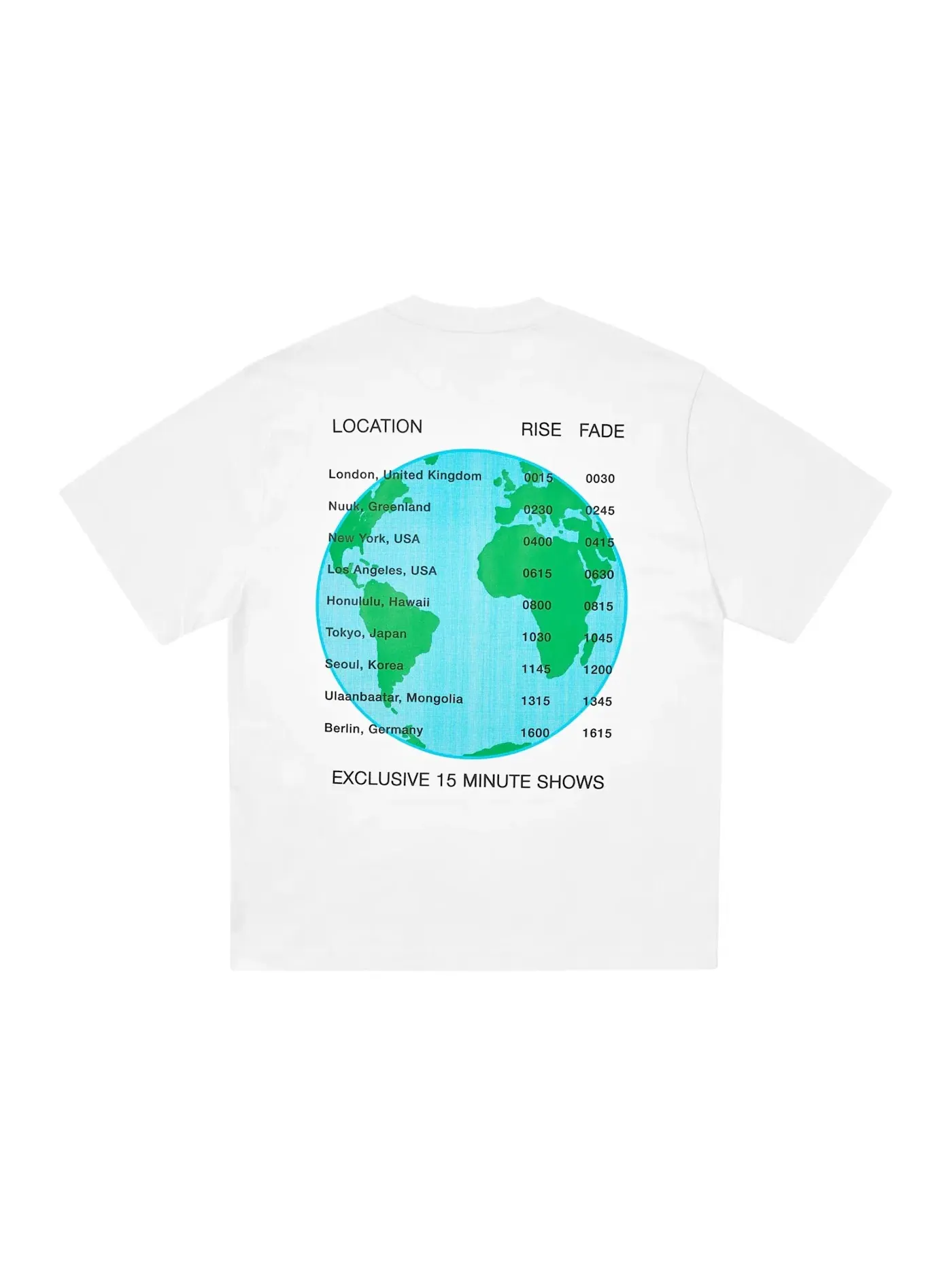 Мужская футболка с принтом Palace World Tour T-Shirt (SS25) — изображение 2 из 2, белый