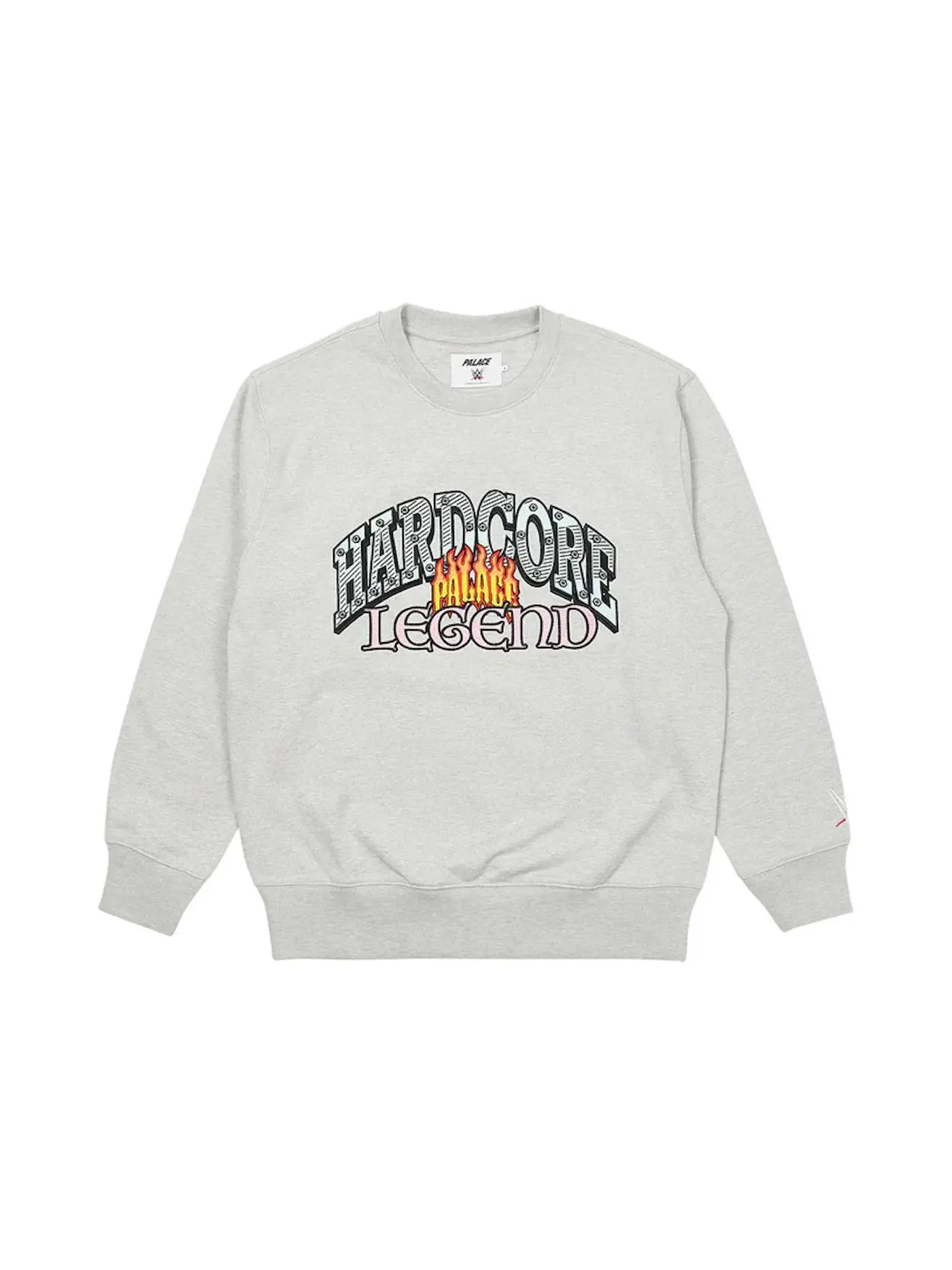 Мужской свитшот с длинным рукавом Palace x WWE Legend Crew — изображение 1 из 1, серый