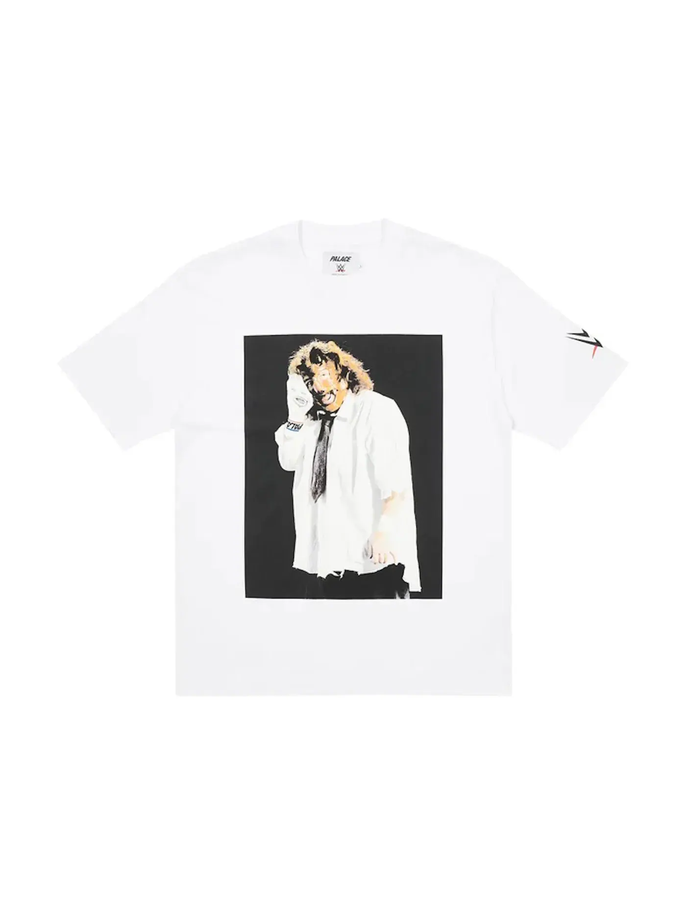 Мужская футболка с принтом Palace x WWE Mankind Sock T-Shirt — изображение 1 из 1, белый