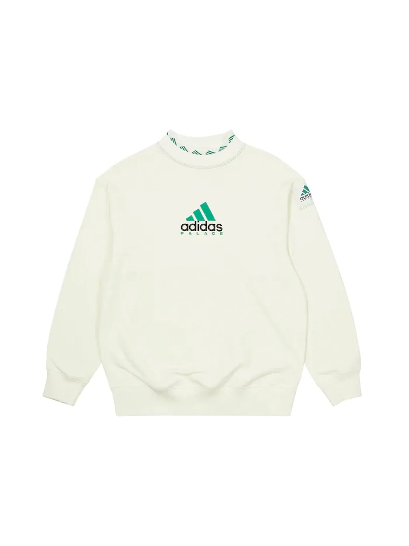 Мужская толстовка с длинным рукавом Palace x Adidas EQT Crew Off White — изображение 1 из 2