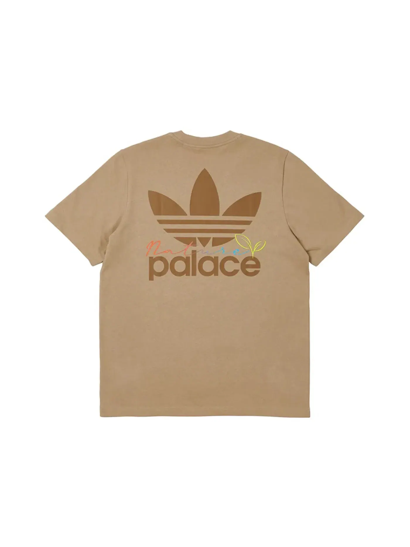 Мужская футболка с принтом Palace x Adidas Nature Tee, Blanch Cargo — изображение 1 из 2