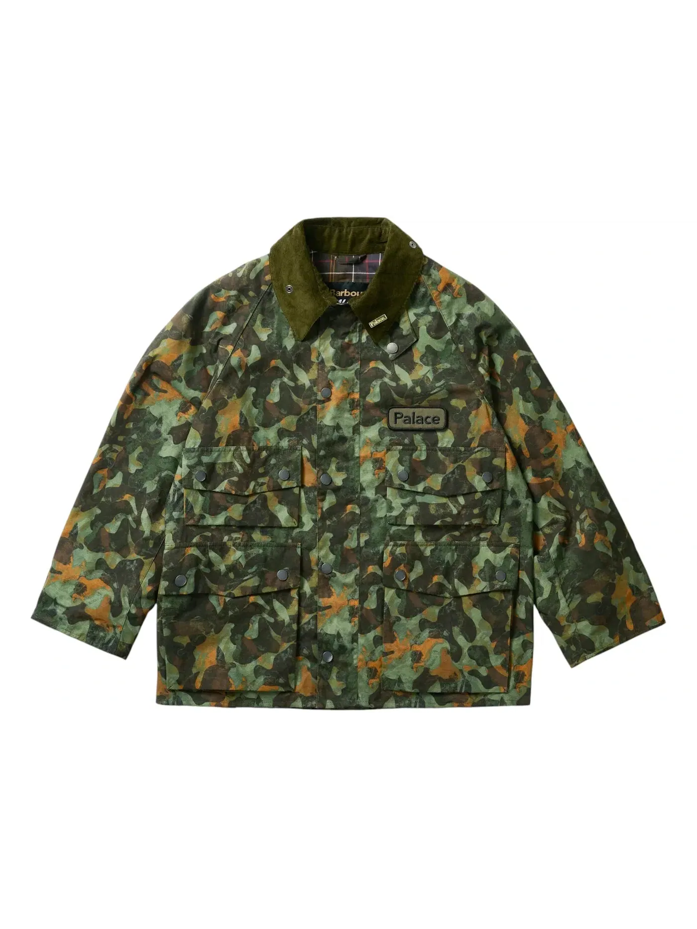 Мужская куртка-бомбер с камуфляжным принтом Palace Barbour Bedale Casual Jacket, Kelp Forest Camo — изображение 1 из 2