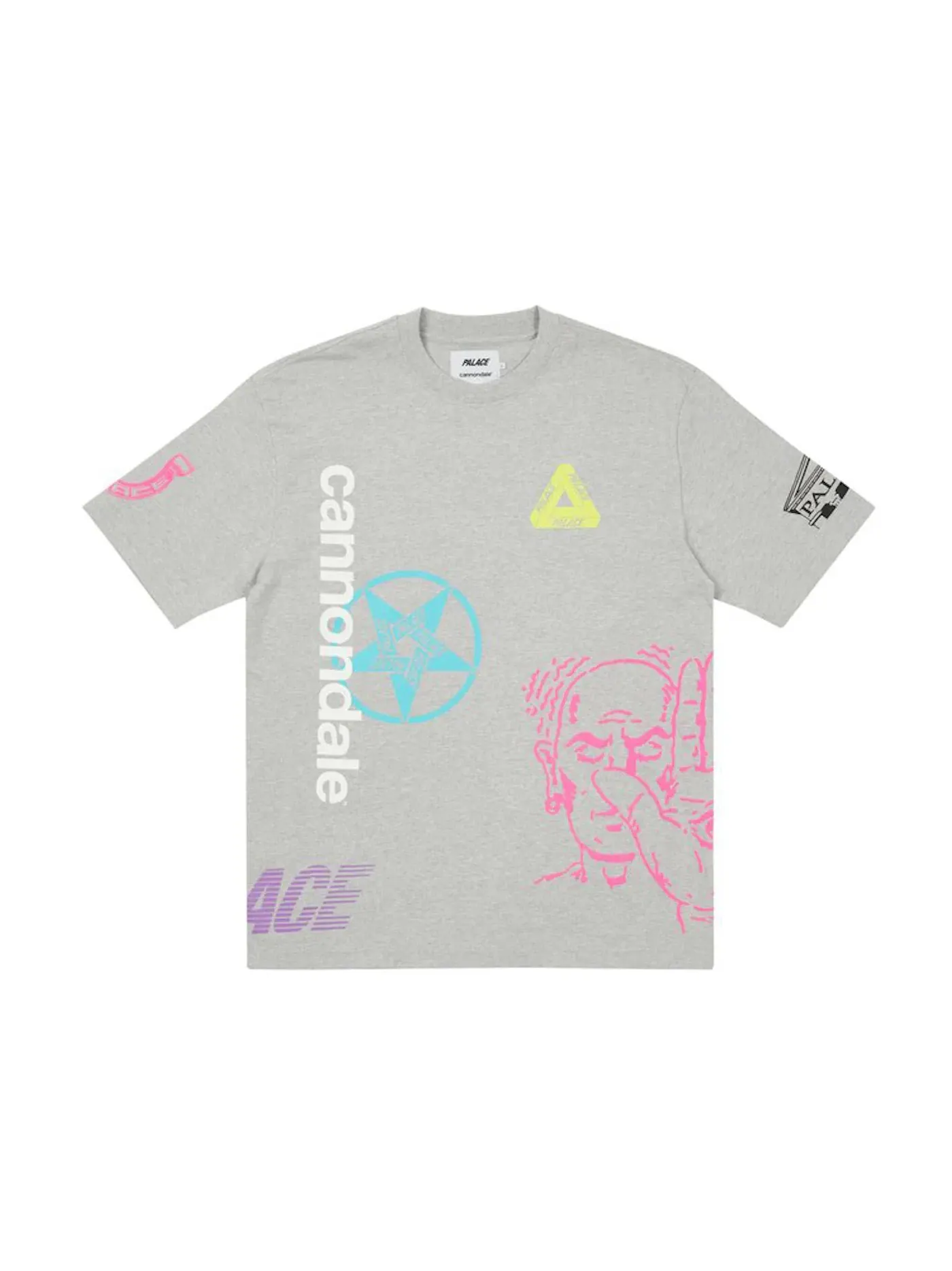 Мужская футболка с принтом Palace x Cannondale Mad Boy — изображение 1 из 2, серый
