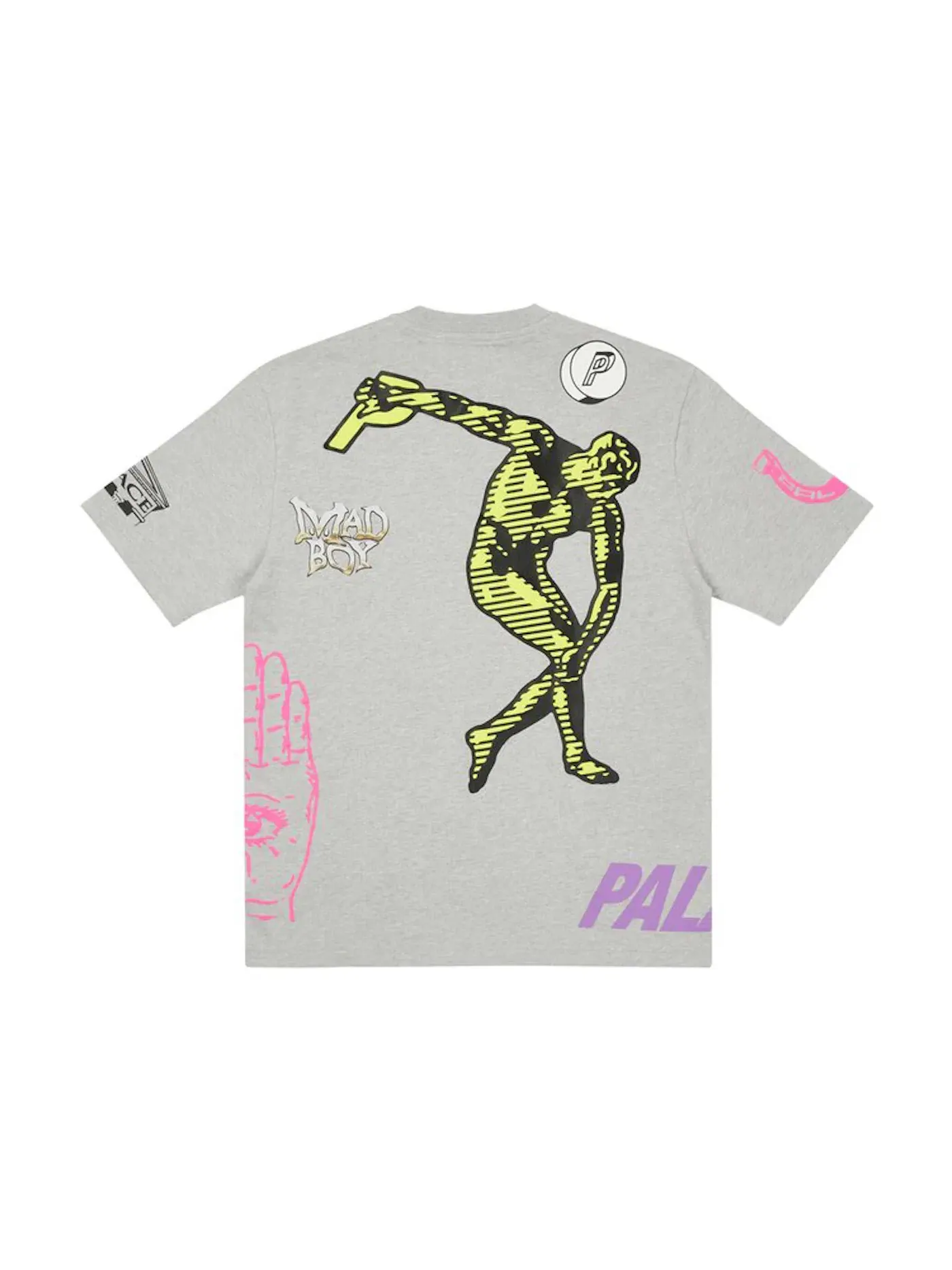 Мужская футболка с принтом Palace x Cannondale Mad Boy — изображение 2 из 2, серый